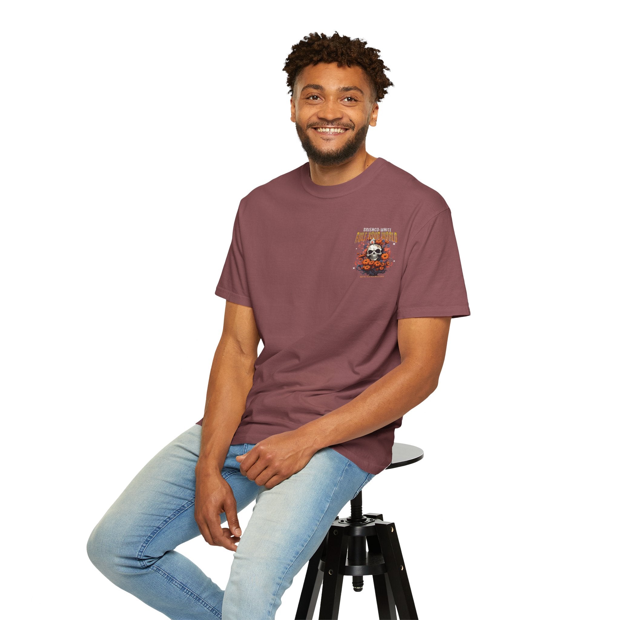 Skull Floral Unisex Tee, Vintage-Inspired T-Shirt, Casual Streetwear, Grunge Fashion, Perfect for Halloween & Every Day