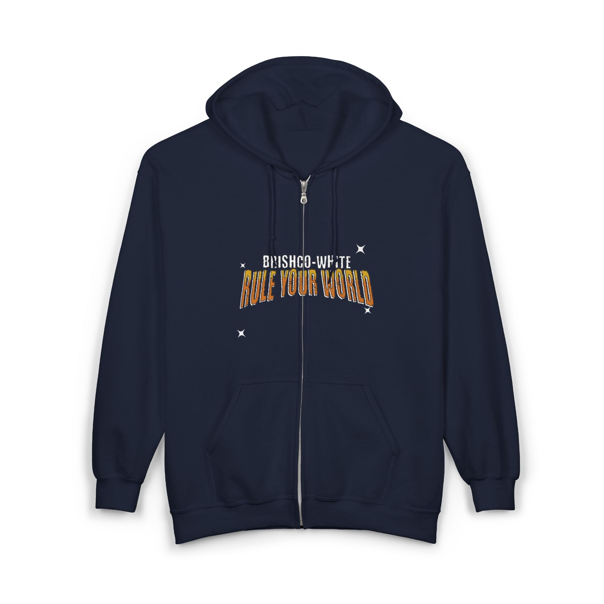 Rule Your World Zip-Up Hoodie - Unisex Sweatshirt for Everyday Comfort, Gift for Friends, Casual Wear, Cool Style, Trendy Fashion