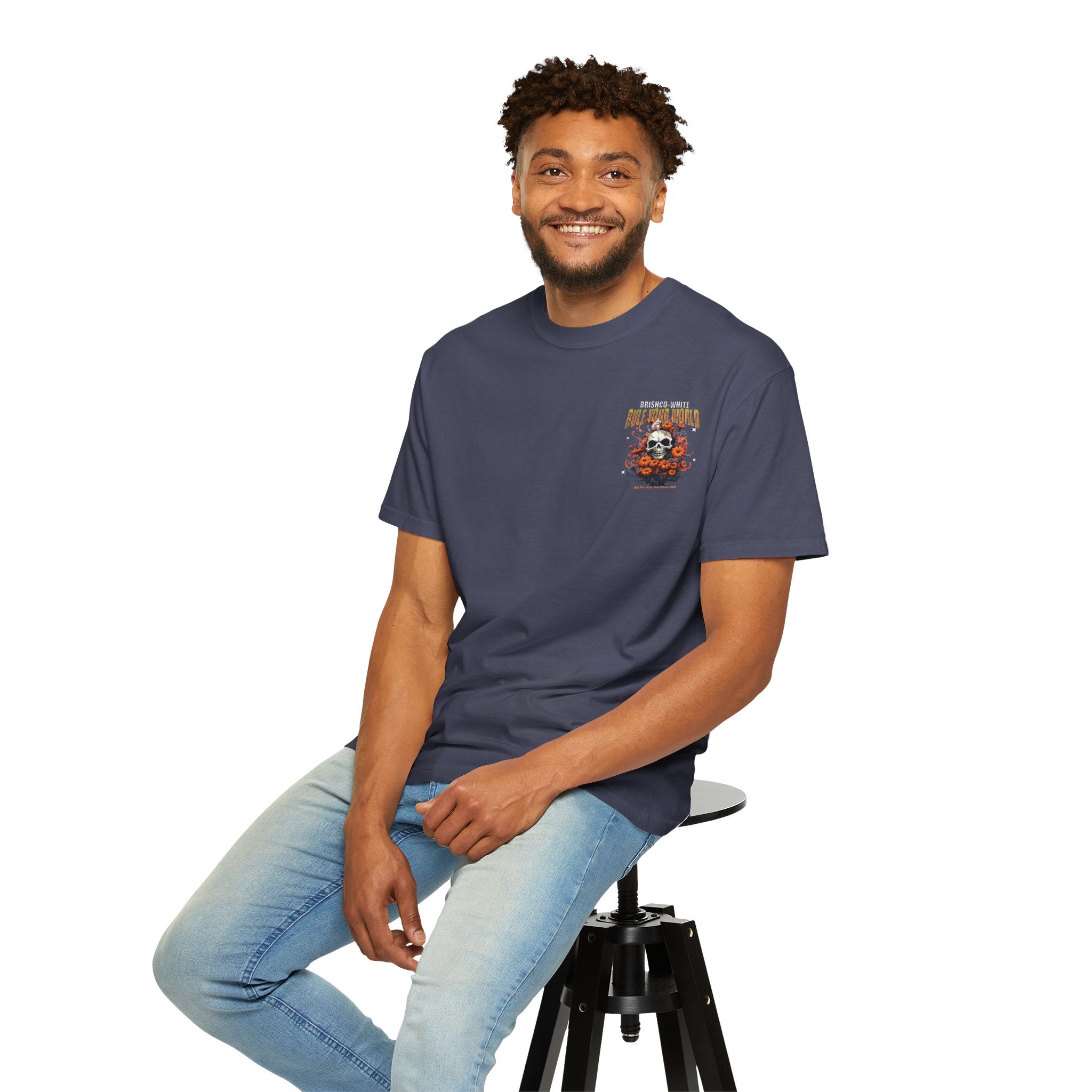 Skull Floral Unisex Tee, Vintage-Inspired T-Shirt, Casual Streetwear, Grunge Fashion, Perfect for Halloween & Every Day
