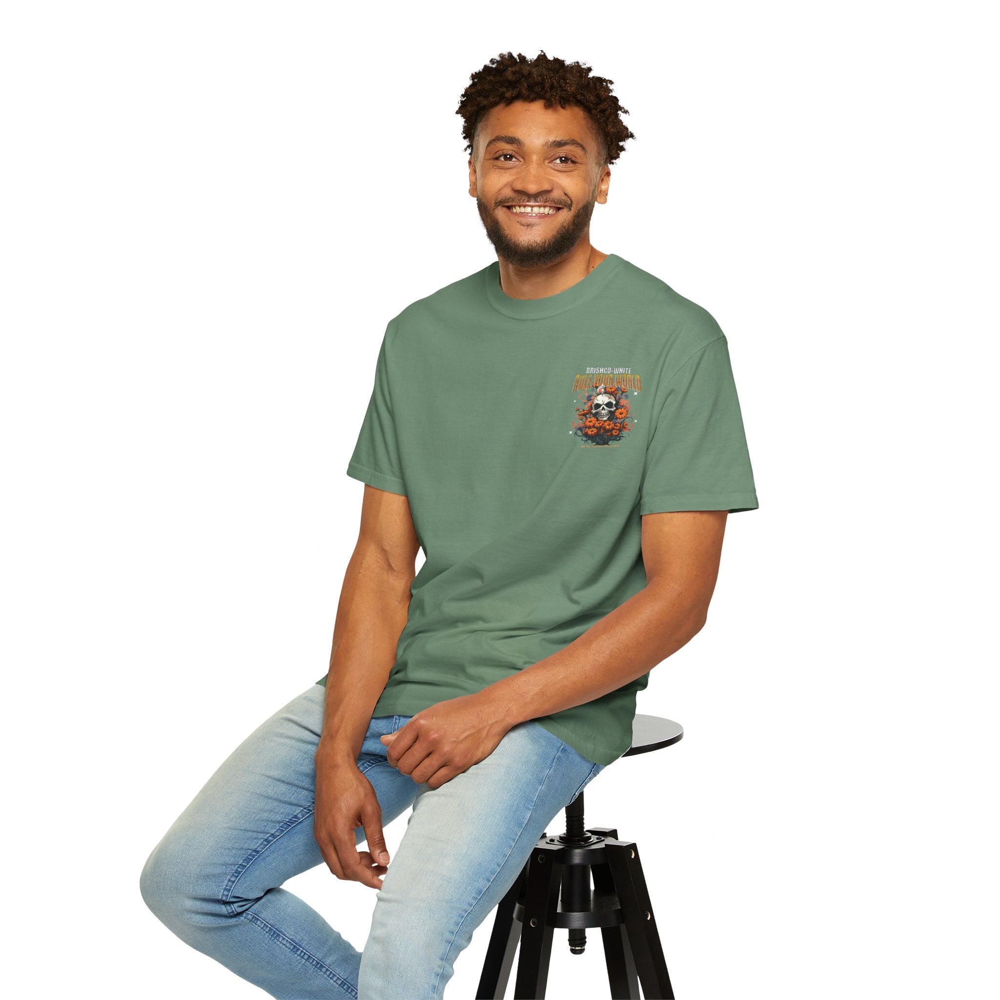Skull Floral Unisex Tee, Vintage-Inspired T-Shirt, Casual Streetwear, Grunge Fashion, Perfect for Halloween & Every Day