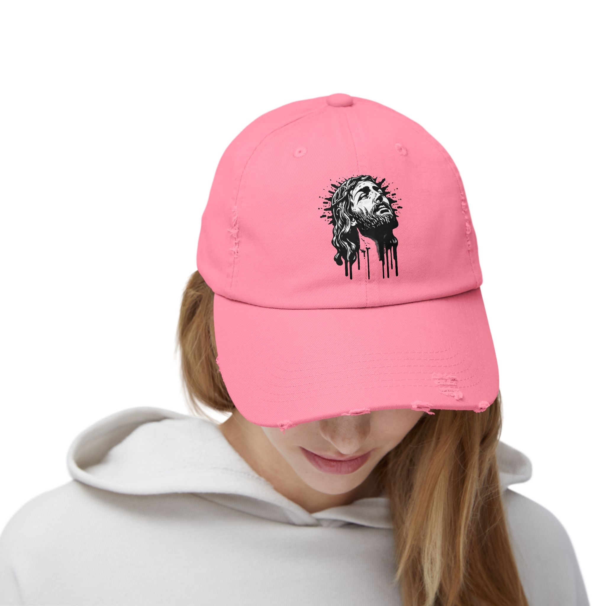 JESUS PIECE, Vintage Religious Hat, Unisex Christian Cap, Stylish God Tribute Cap, Distressed Black Baseball Hat