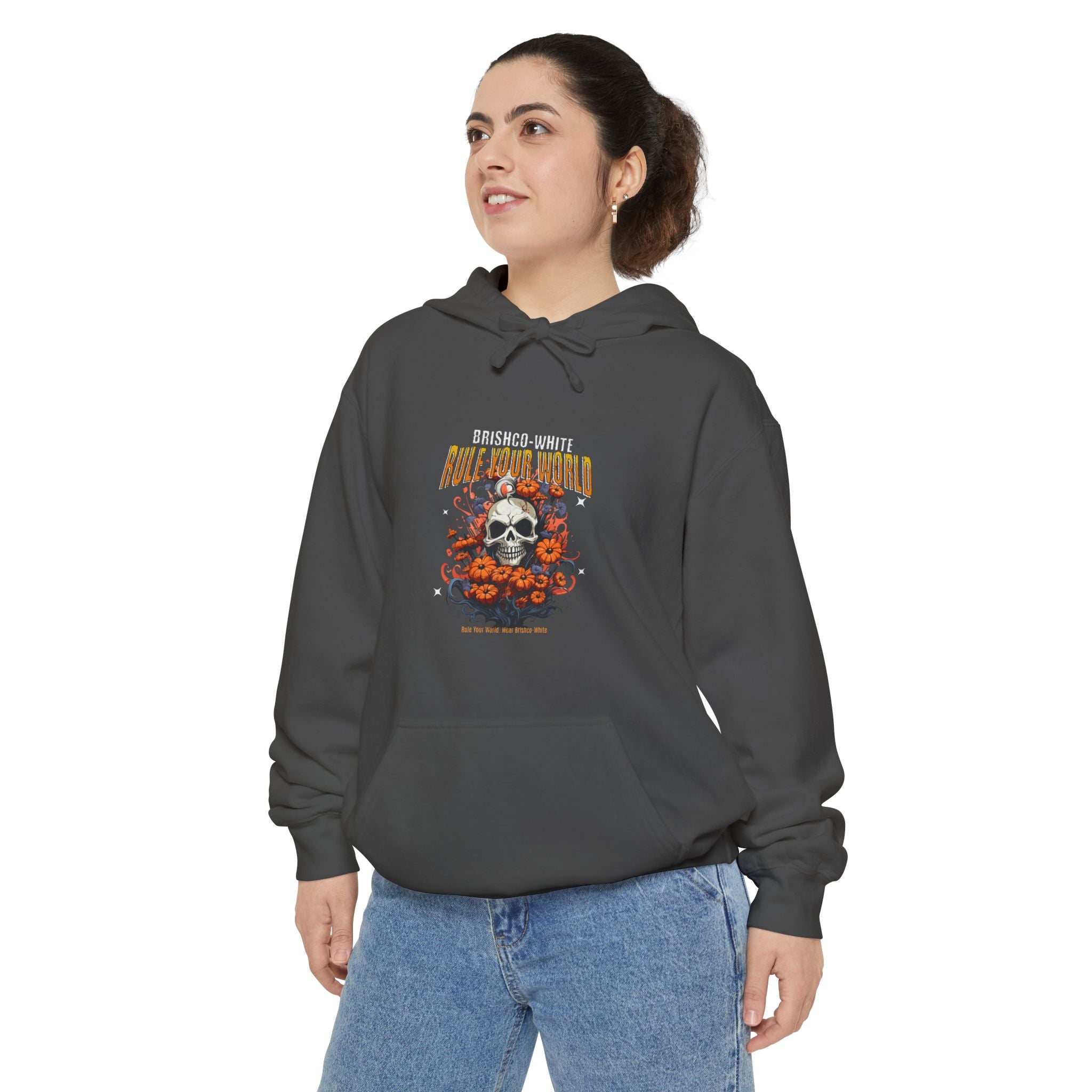 Unisex Hooded Sweatshirt, Skull Graphic Hoodie, Comfortable Fall Attire, Perfect for Gifting, Halloween Apparel