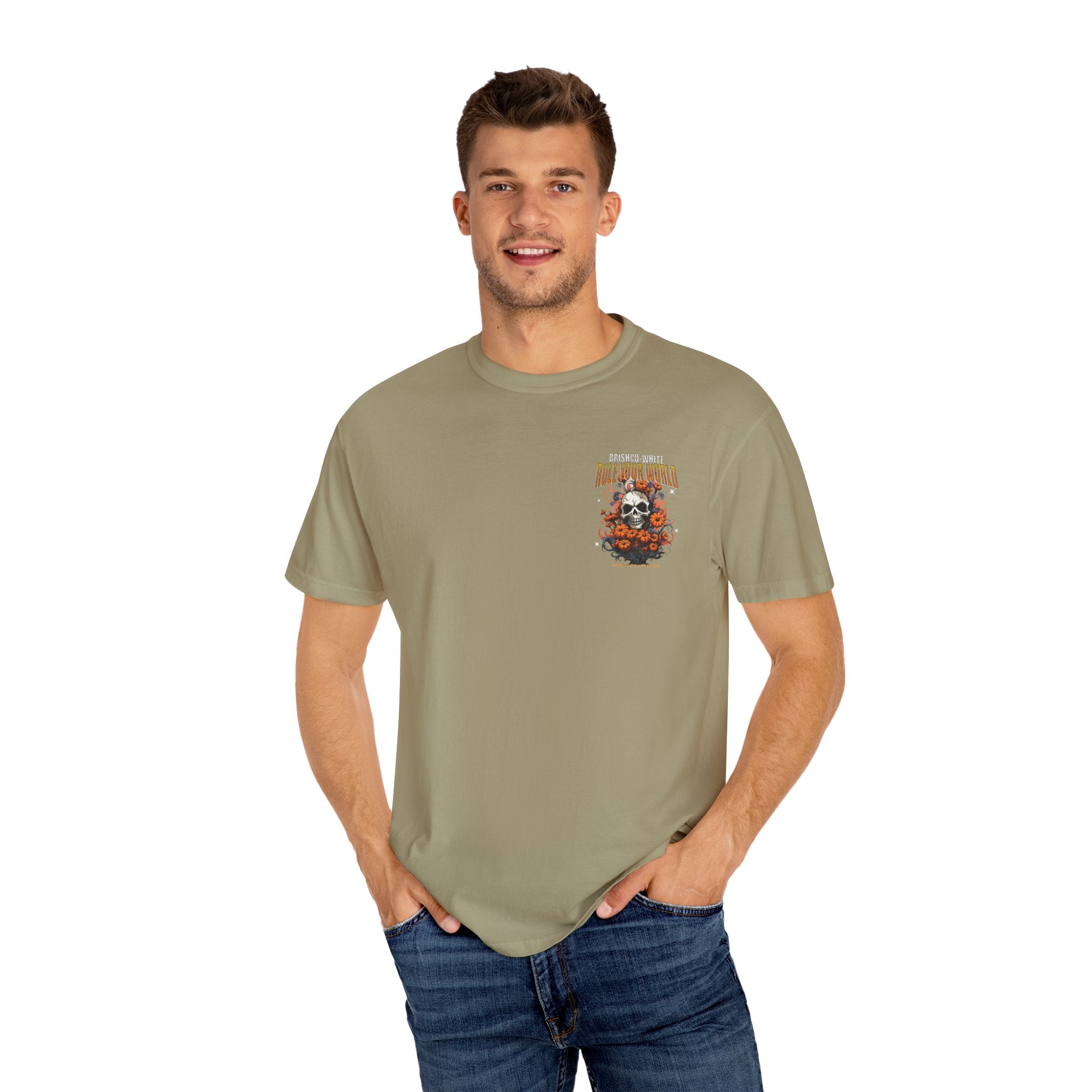 Skull Floral Unisex Tee, Vintage-Inspired T-Shirt, Casual Streetwear, Grunge Fashion, Perfect for Halloween & Every Day