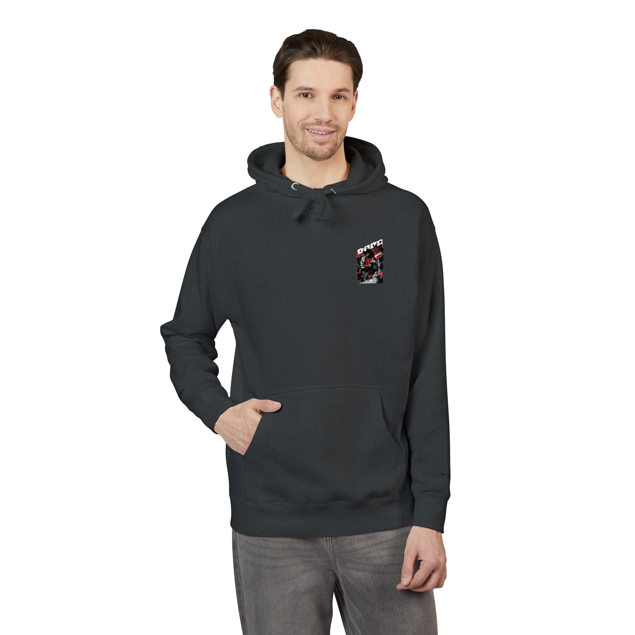 Cozy Unisex Fleece Hoodie with Colorful Graphic Design, Casual Wear, Gift for Him/Her, Holiday Hoodie, Comfortable Sweatshirt, Stylish