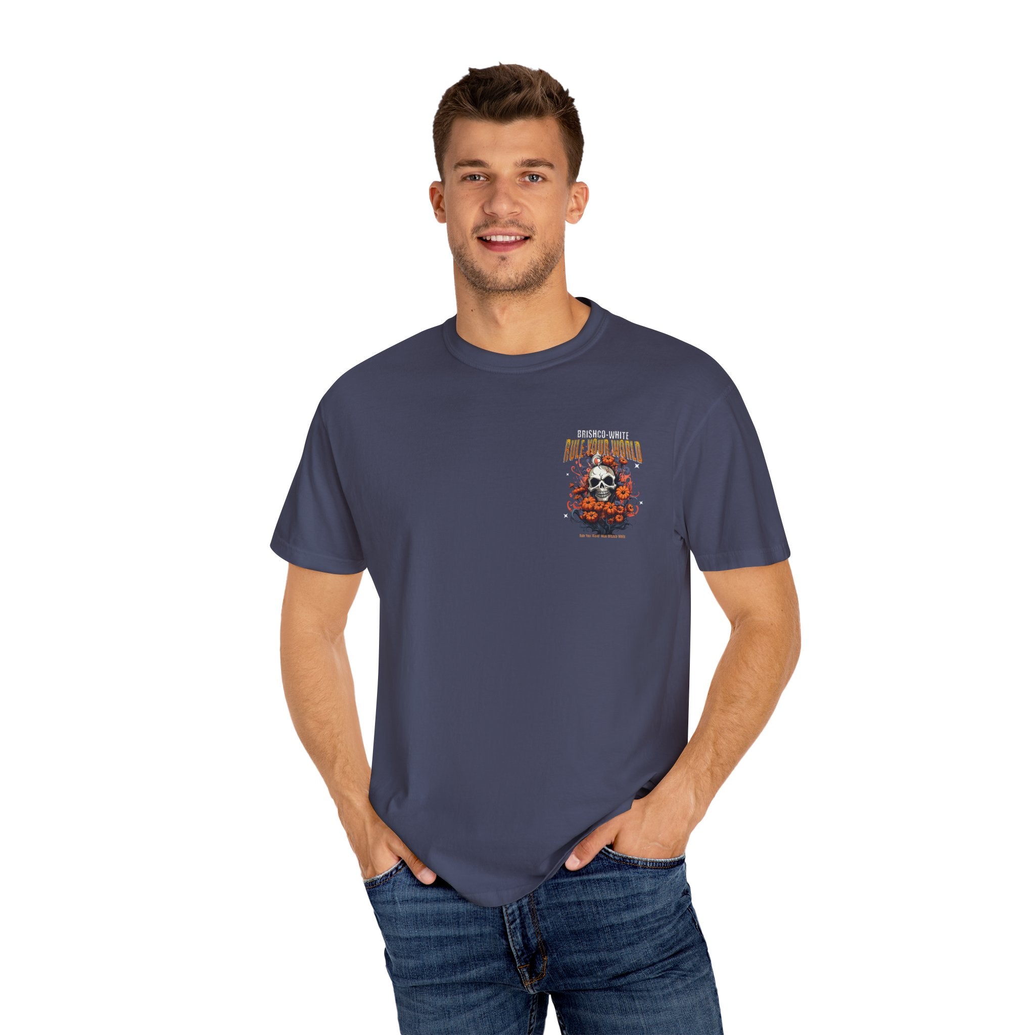Skull Floral Unisex Tee, Vintage-Inspired T-Shirt, Casual Streetwear, Grunge Fashion, Perfect for Halloween & Every Day