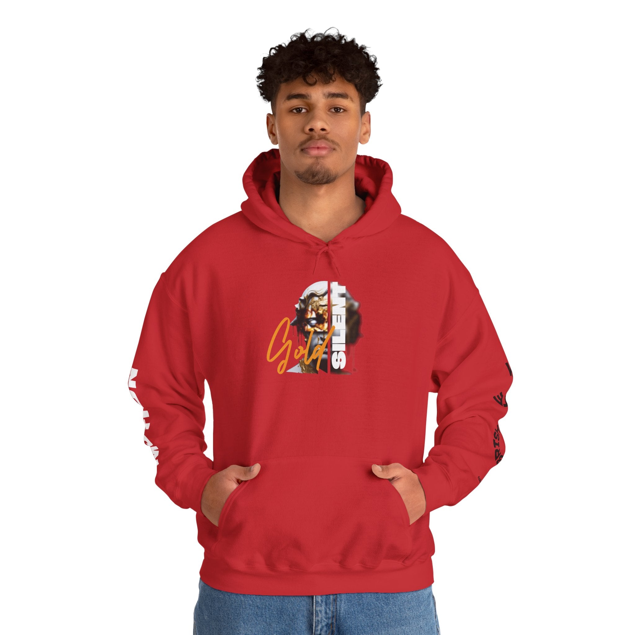Gold Lion Unisex Heavy Blend Hooded Sweatshirt, Cozy Fall Fashion, Great Gift for Birthdays, Casual Outfit, Relaxed Vibes