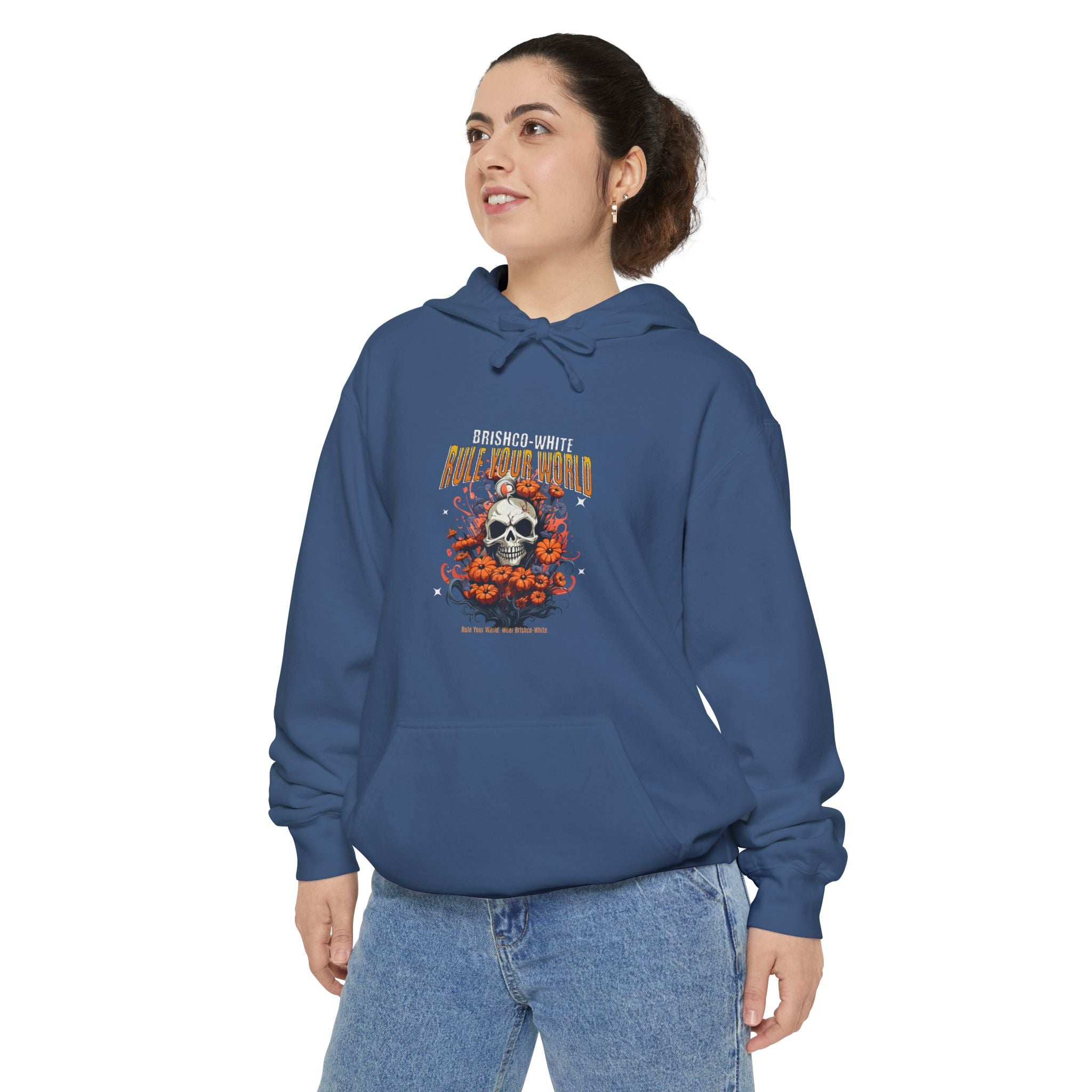 Unisex Hooded Sweatshirt, Skull Graphic Hoodie, Comfortable Fall Attire, Perfect for Gifting, Halloween Apparel