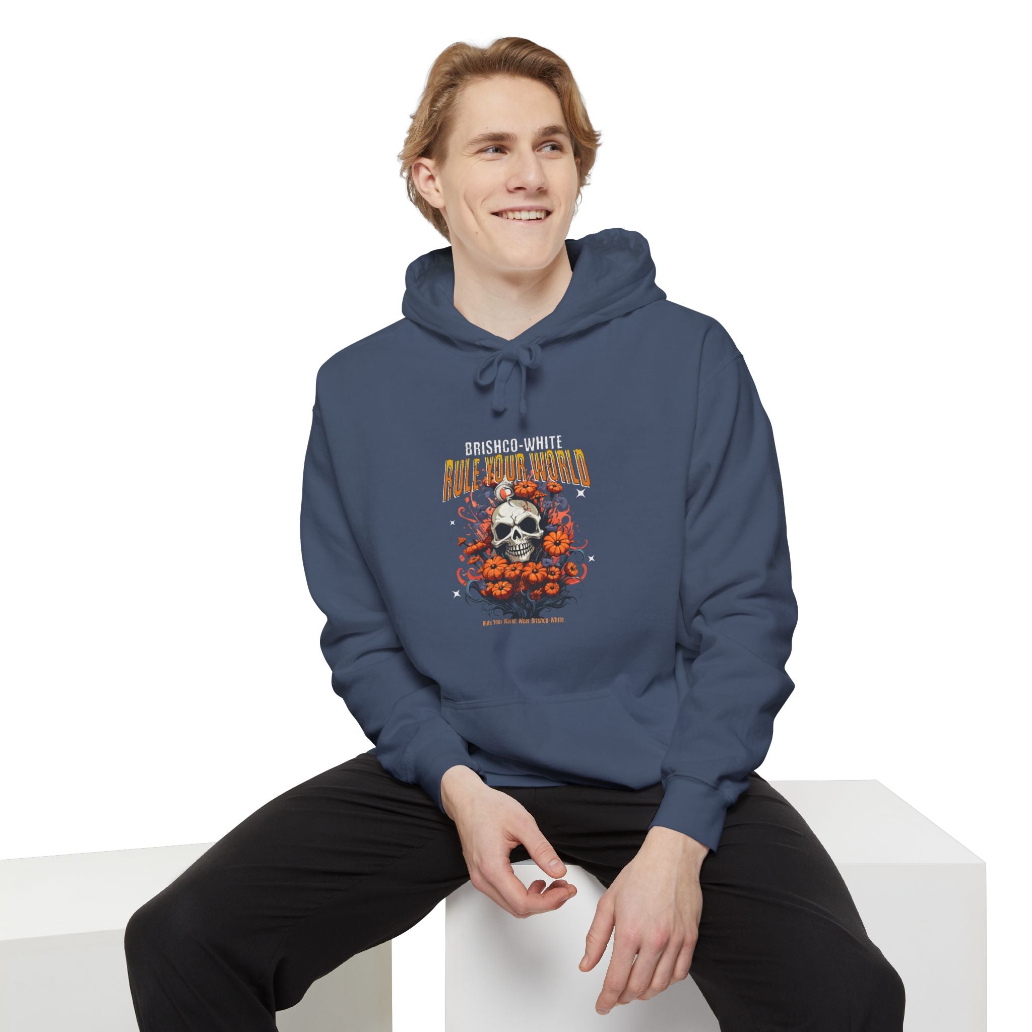 Unisex Hooded Sweatshirt, Skull Graphic Hoodie, Comfortable Fall Attire, Perfect for Gifting, Halloween Apparel