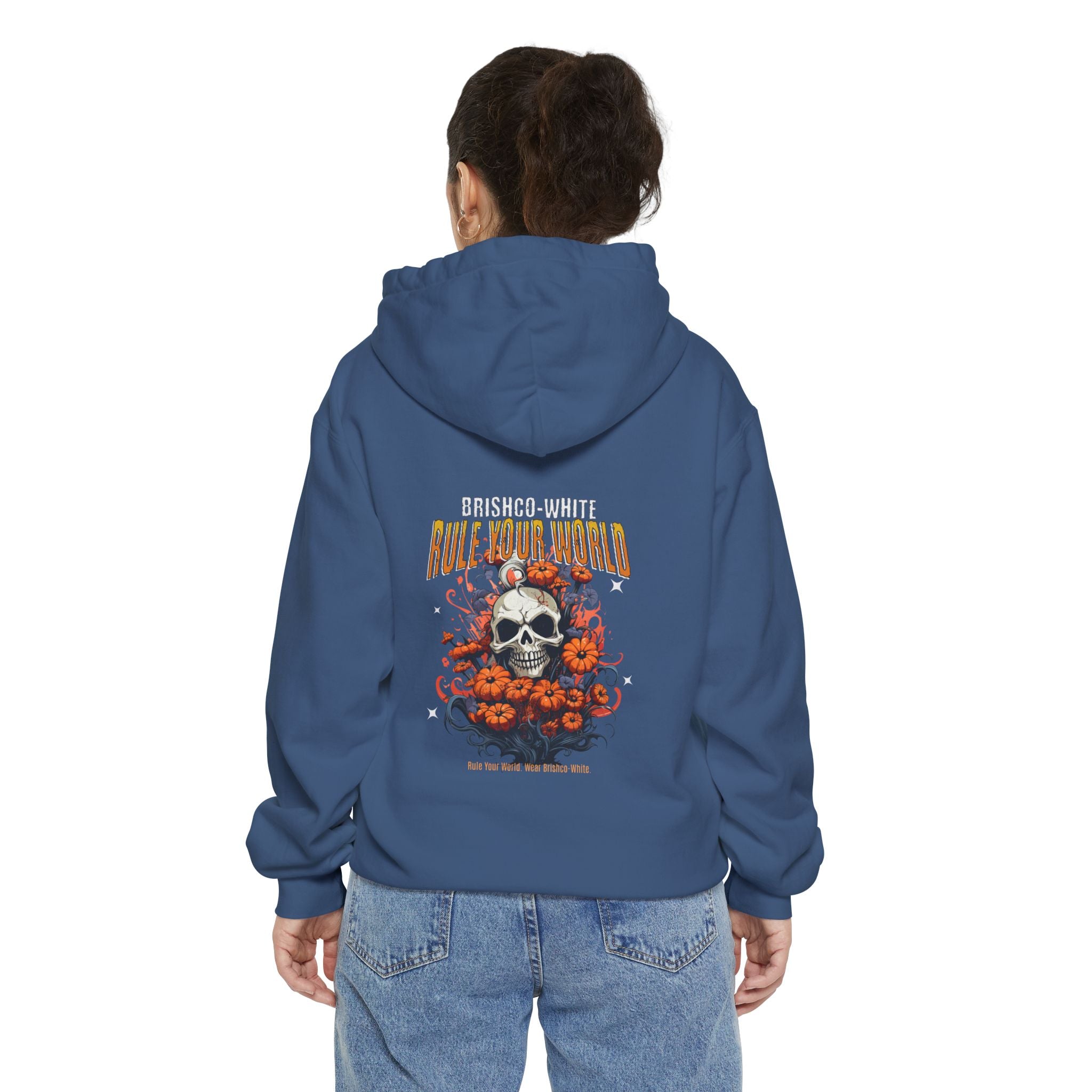 Unisex Hooded Sweatshirt, Skull Graphic Hoodie, Comfortable Fall Attire, Perfect for Gifting, Halloween Apparel