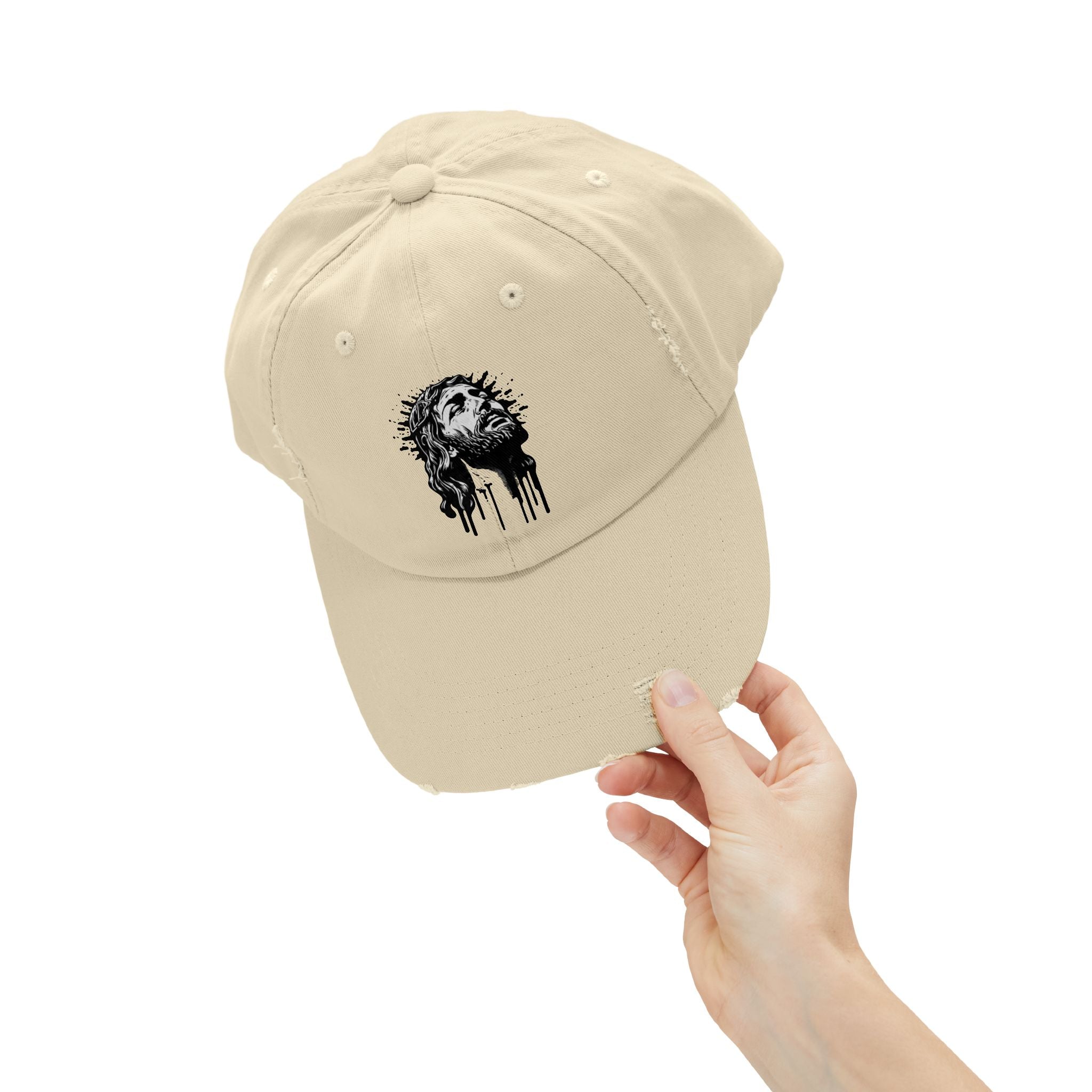 JESUS PIECE, Vintage Religious Hat, Unisex Christian Cap, Stylish God Tribute Cap, Distressed Black Baseball Hat