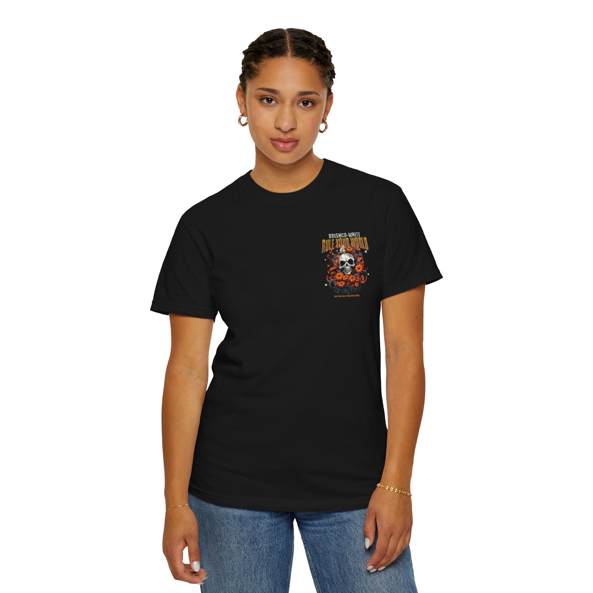 Skull Floral Unisex Tee, Vintage-Inspired T-Shirt, Casual Streetwear, Grunge Fashion, Perfect for Halloween & Every Day
