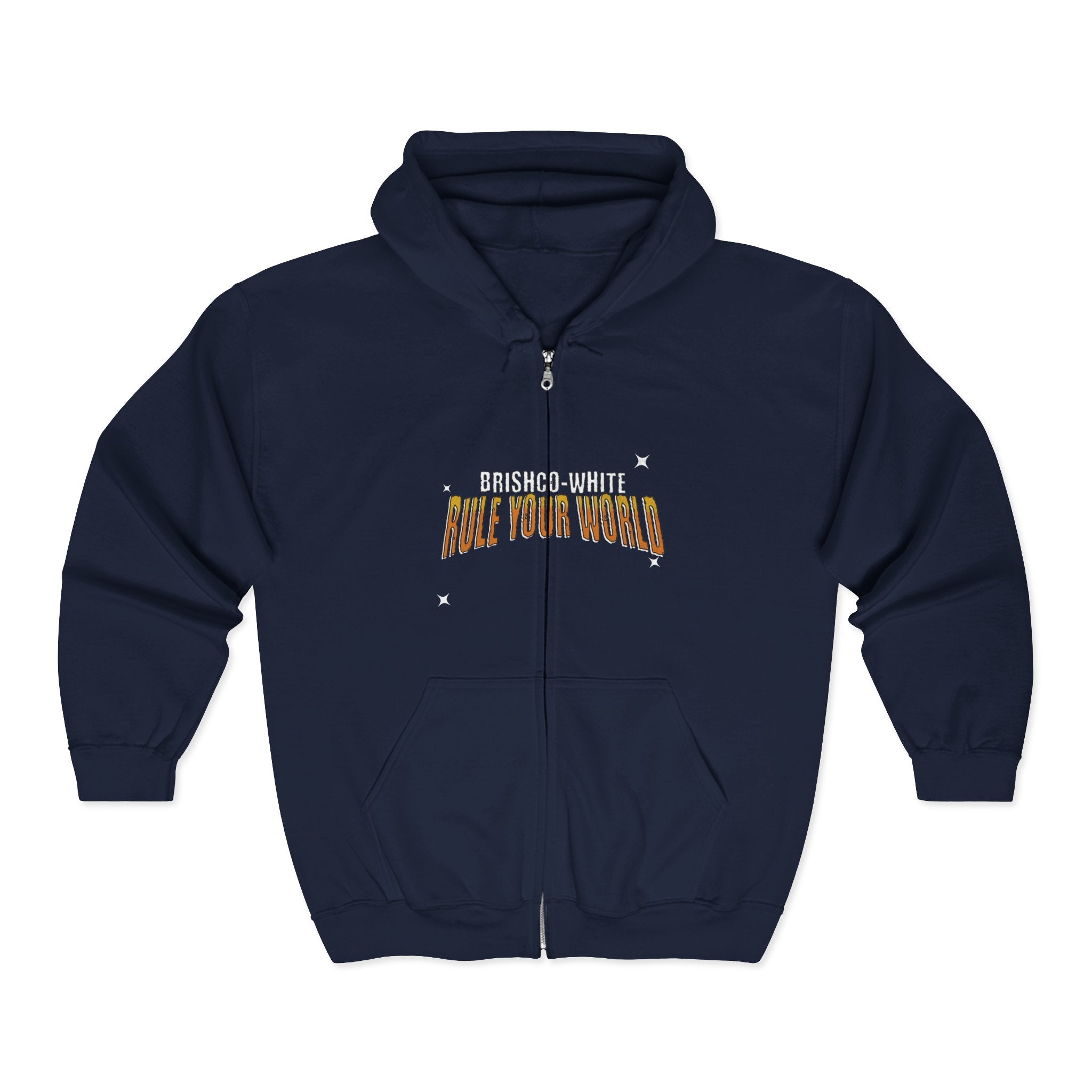 Rule Your World Zip-Up Hoodie - Unisex Sweatshirt for Everyday Comfort, Gift for Friends, Casual Wear, Cool Style, Trendy Fashion