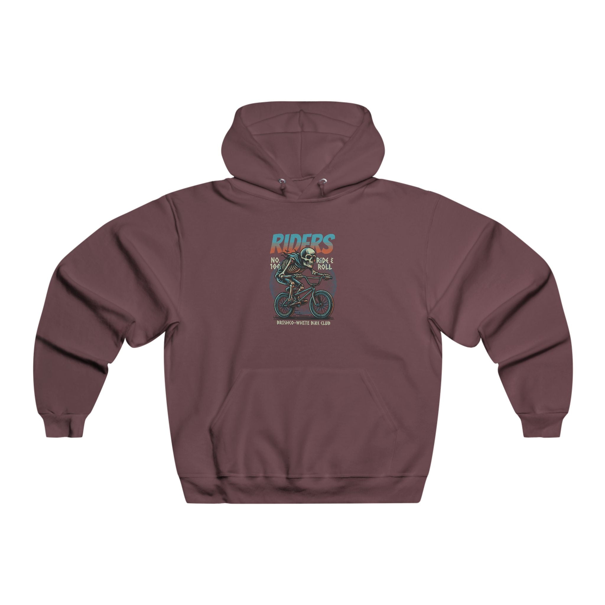 Vintage Skeleton Riders Hoodie, Cool Biker Sweatshirt, Unique Gift for Cycling Enthusiasts, Casual Fall Layer, Retro Design
