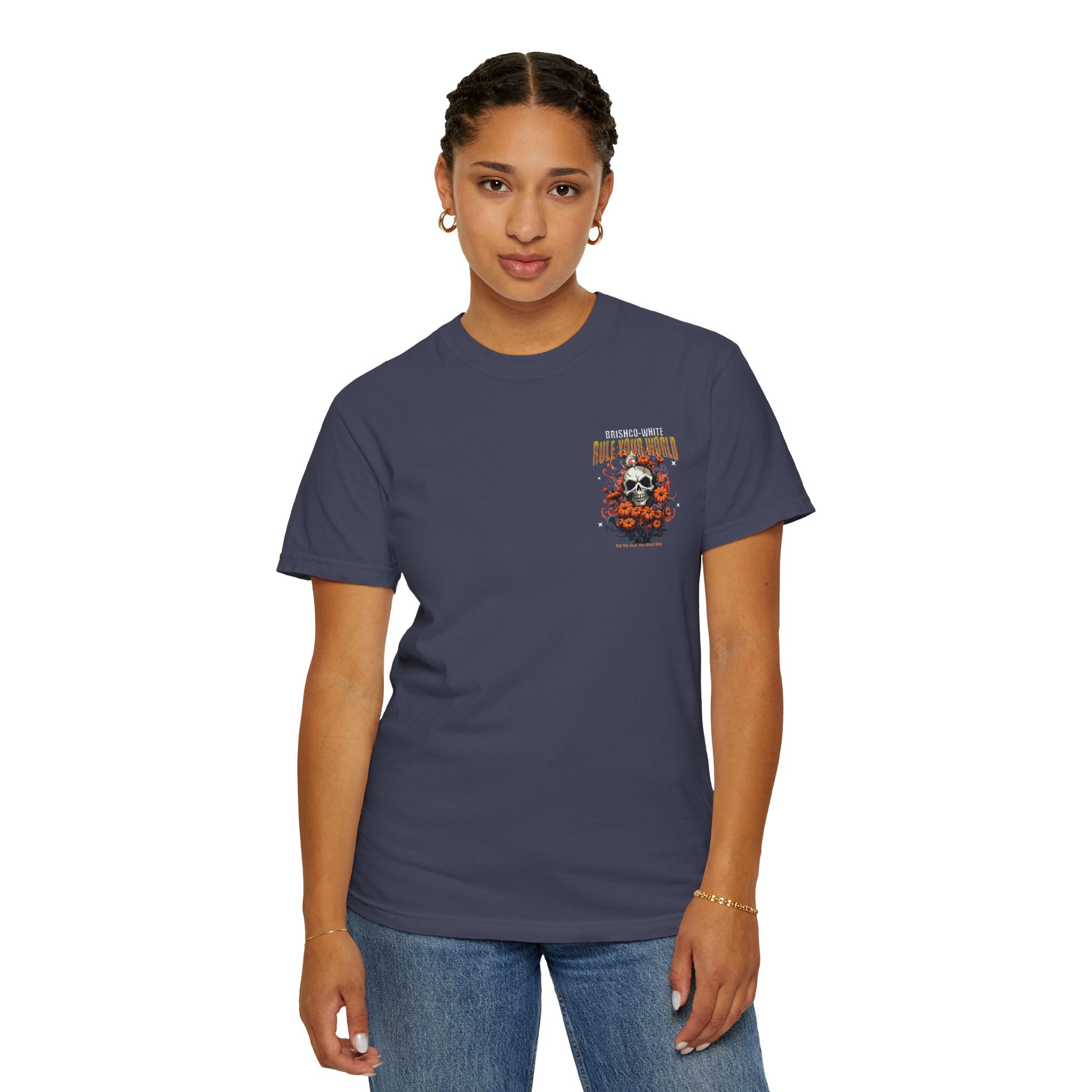Skull Floral Unisex Tee, Vintage-Inspired T-Shirt, Casual Streetwear, Grunge Fashion, Perfect for Halloween & Every Day