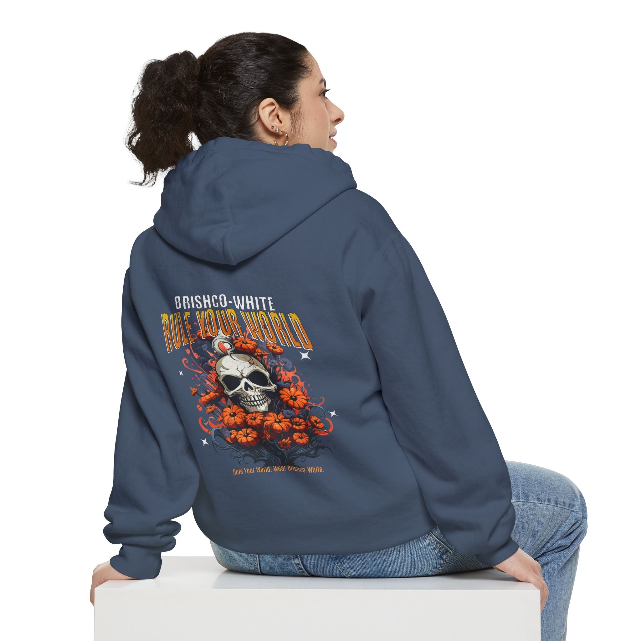 Unisex Hooded Sweatshirt, Skull Graphic Hoodie, Comfortable Fall Attire, Perfect for Gifting, Halloween Apparel