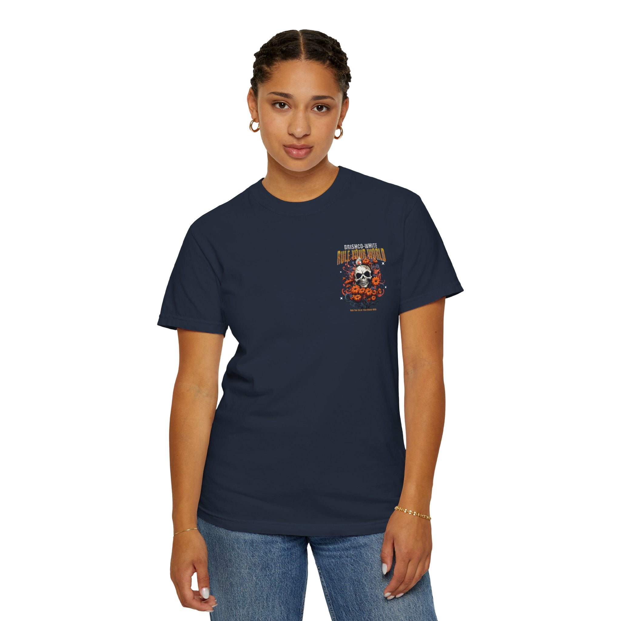 Skull Floral Unisex Tee, Vintage-Inspired T-Shirt, Casual Streetwear, Grunge Fashion, Perfect for Halloween & Every Day