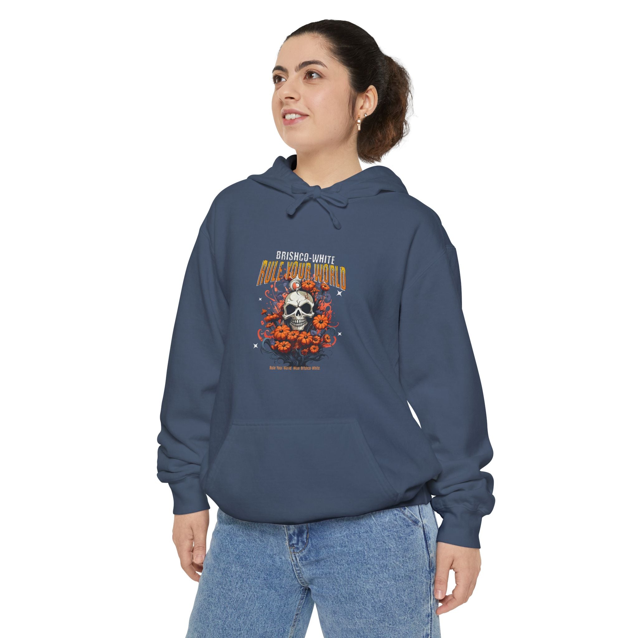Unisex Hooded Sweatshirt, Skull Graphic Hoodie, Comfortable Fall Attire, Perfect for Gifting, Halloween Apparel