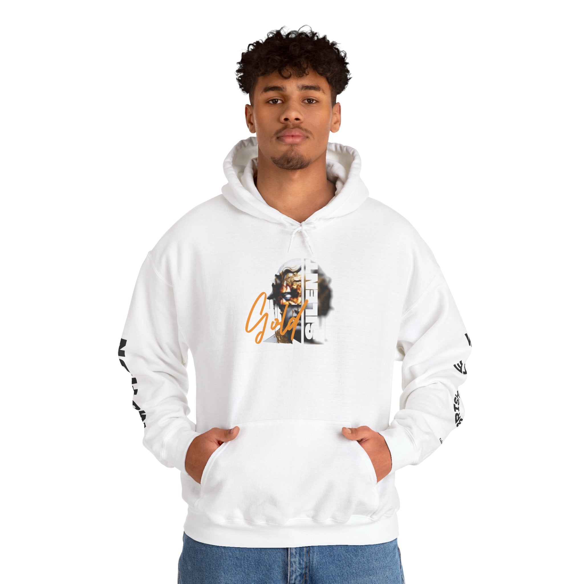 Gold Lion Unisex Heavy Blend Hooded Sweatshirt, Cozy Fall Fashion, Great Gift for Birthdays, Casual Outfit, Relaxed Vibes