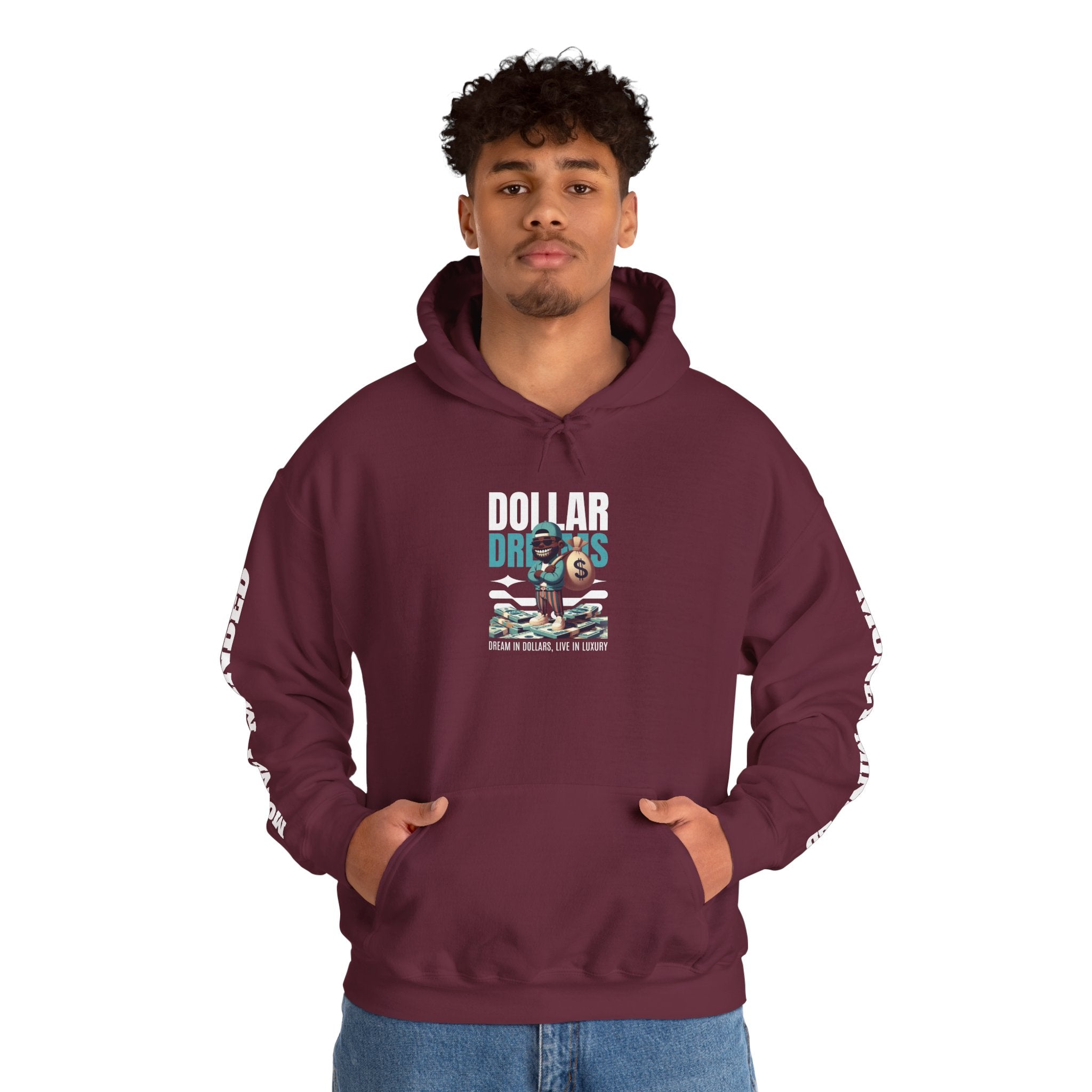 Dollar Dreams Unisex Hoodie - Motivational Sweatshirt for Dreamers, Perfect Gift for Entrepreneurs, Cozy Casual Wear, Hooded Top