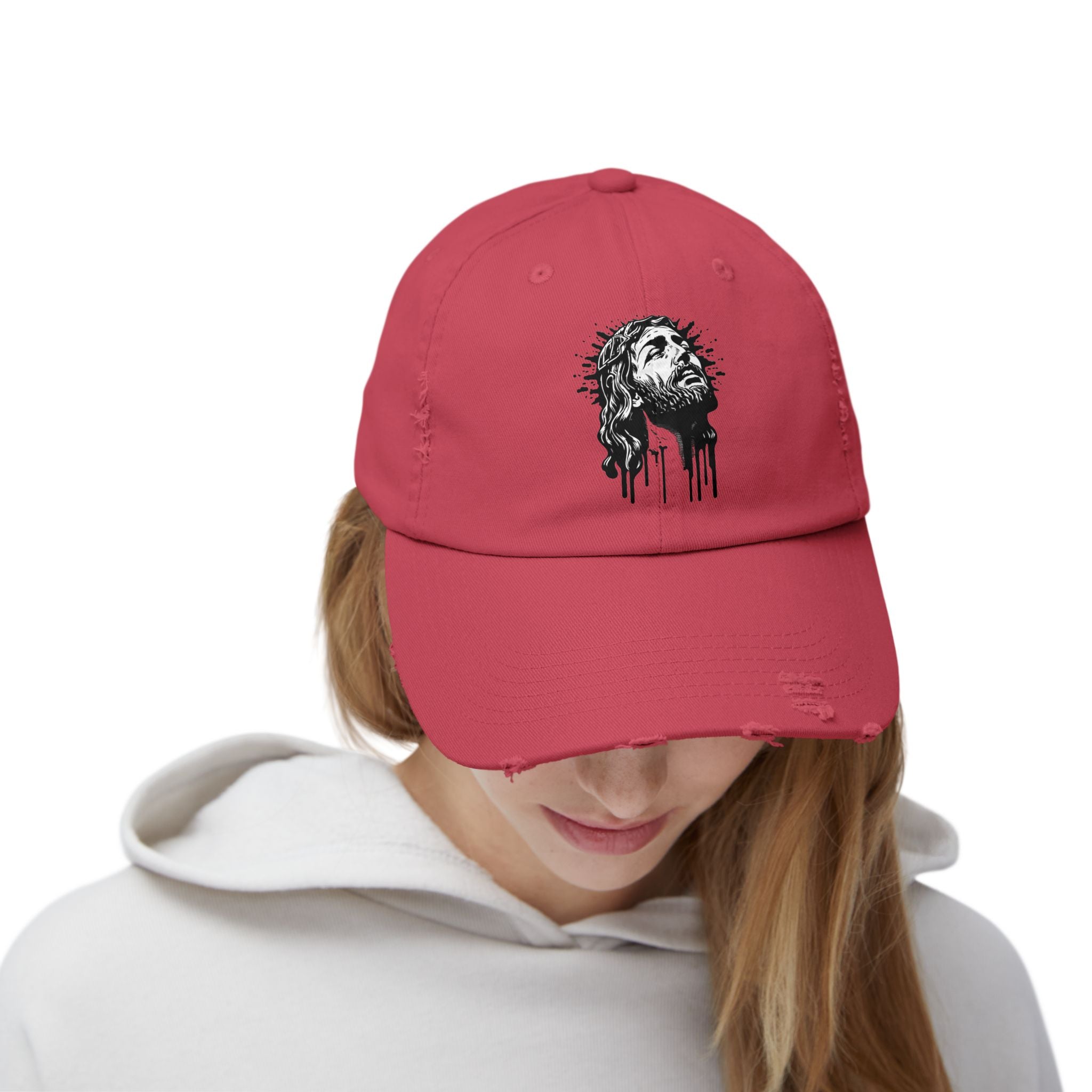 JESUS PIECE, Vintage Religious Hat, Unisex Christian Cap, Stylish God Tribute Cap, Distressed Black Baseball Hat