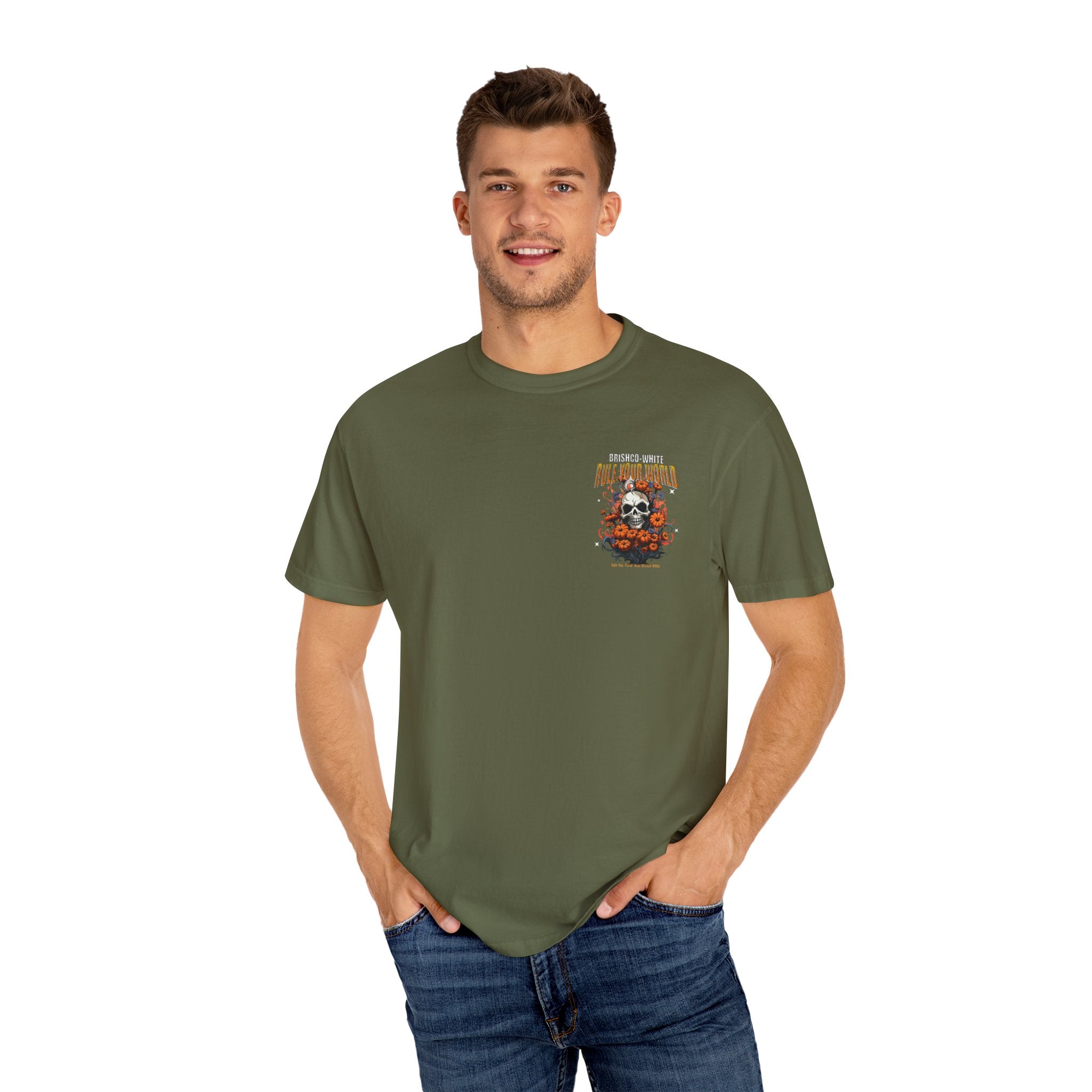Skull Floral Unisex Tee, Vintage-Inspired T-Shirt, Casual Streetwear, Grunge Fashion, Perfect for Halloween & Every Day