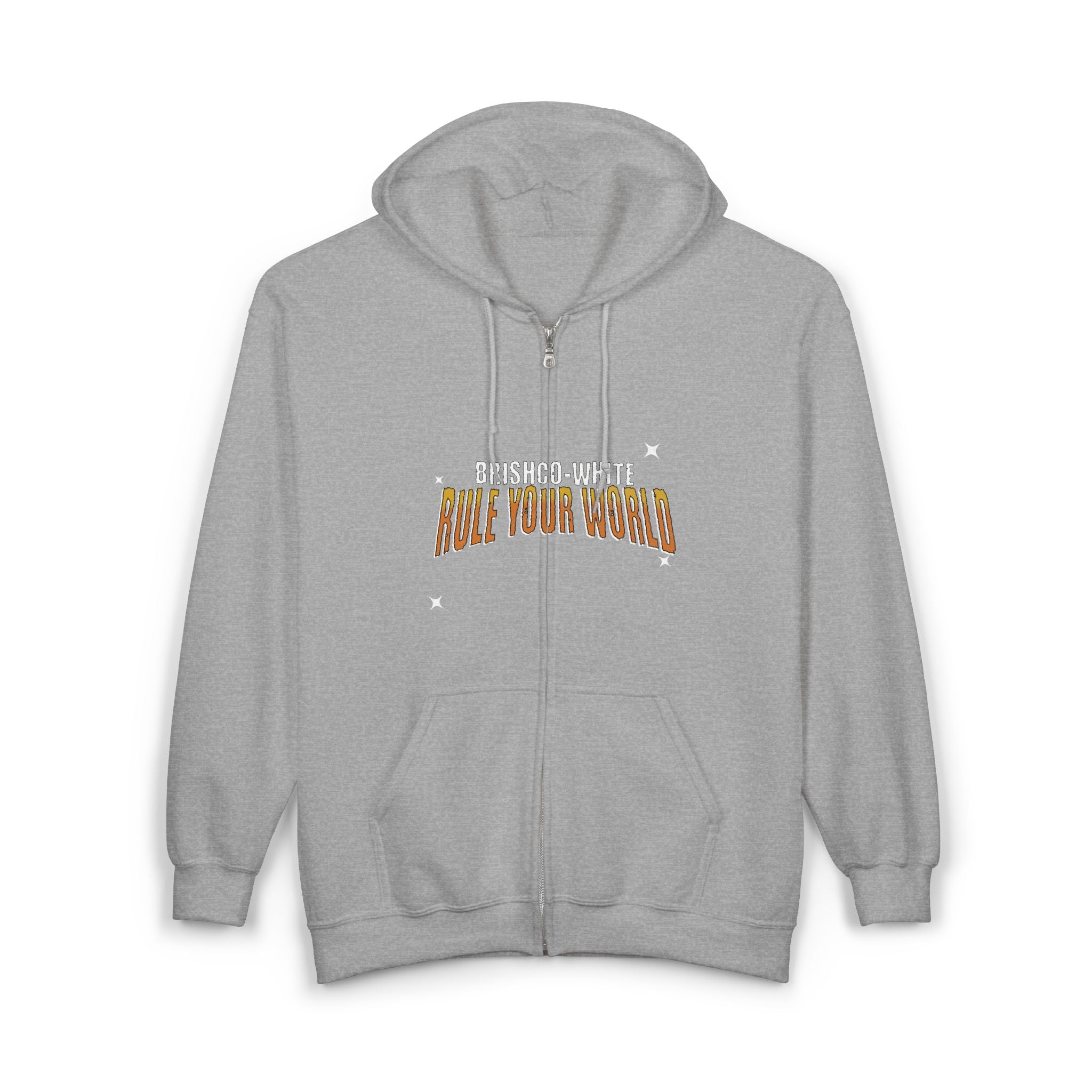 Rule Your World Zip-Up Hoodie - Unisex Sweatshirt for Everyday Comfort, Gift for Friends, Casual Wear, Cool Style, Trendy Fashion