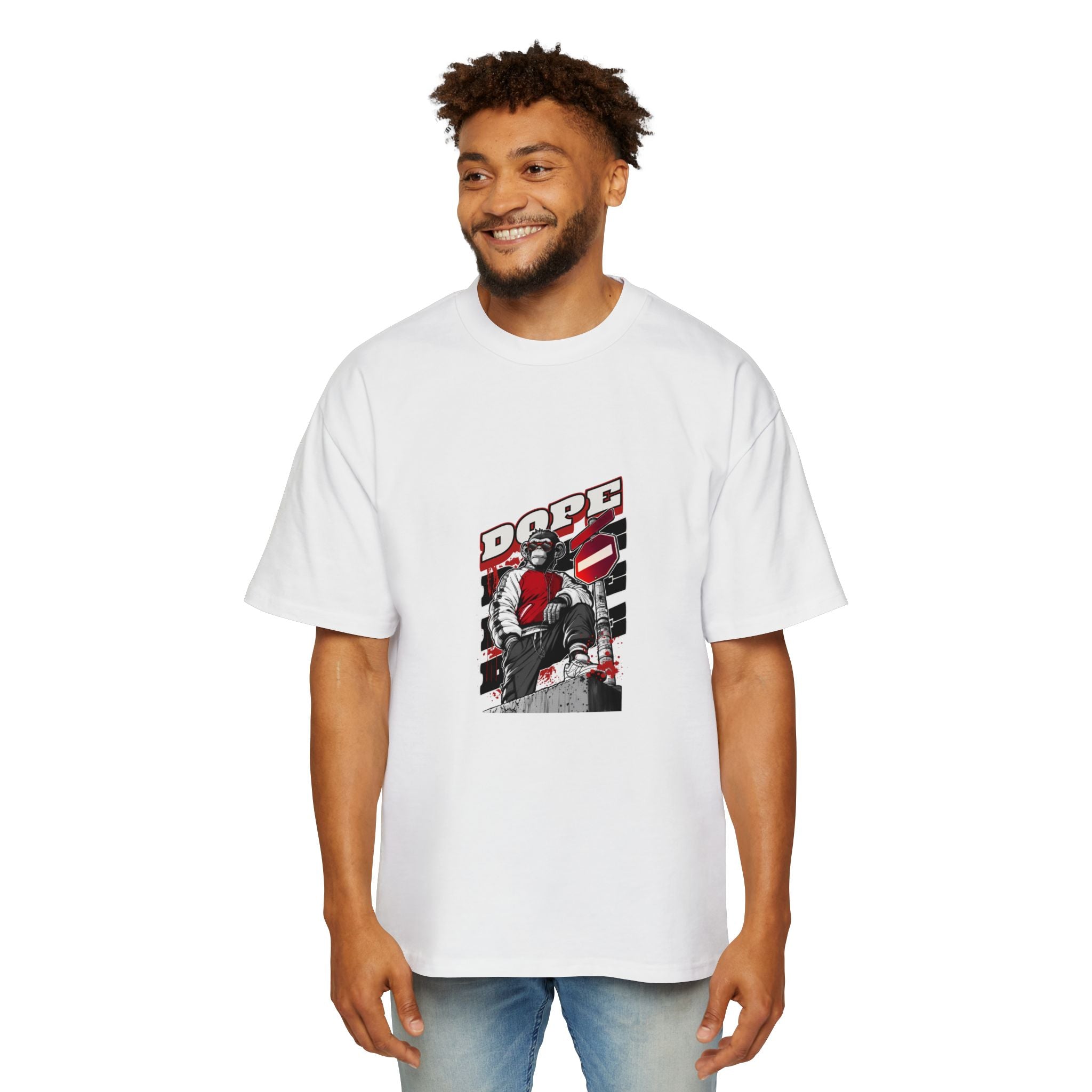 Dope Graphic Oversized Tee, Urban Fashion Shirt, Streetwear Style Tee, Cool Graphic T-Shirt for Men, Casual Everyday Wear