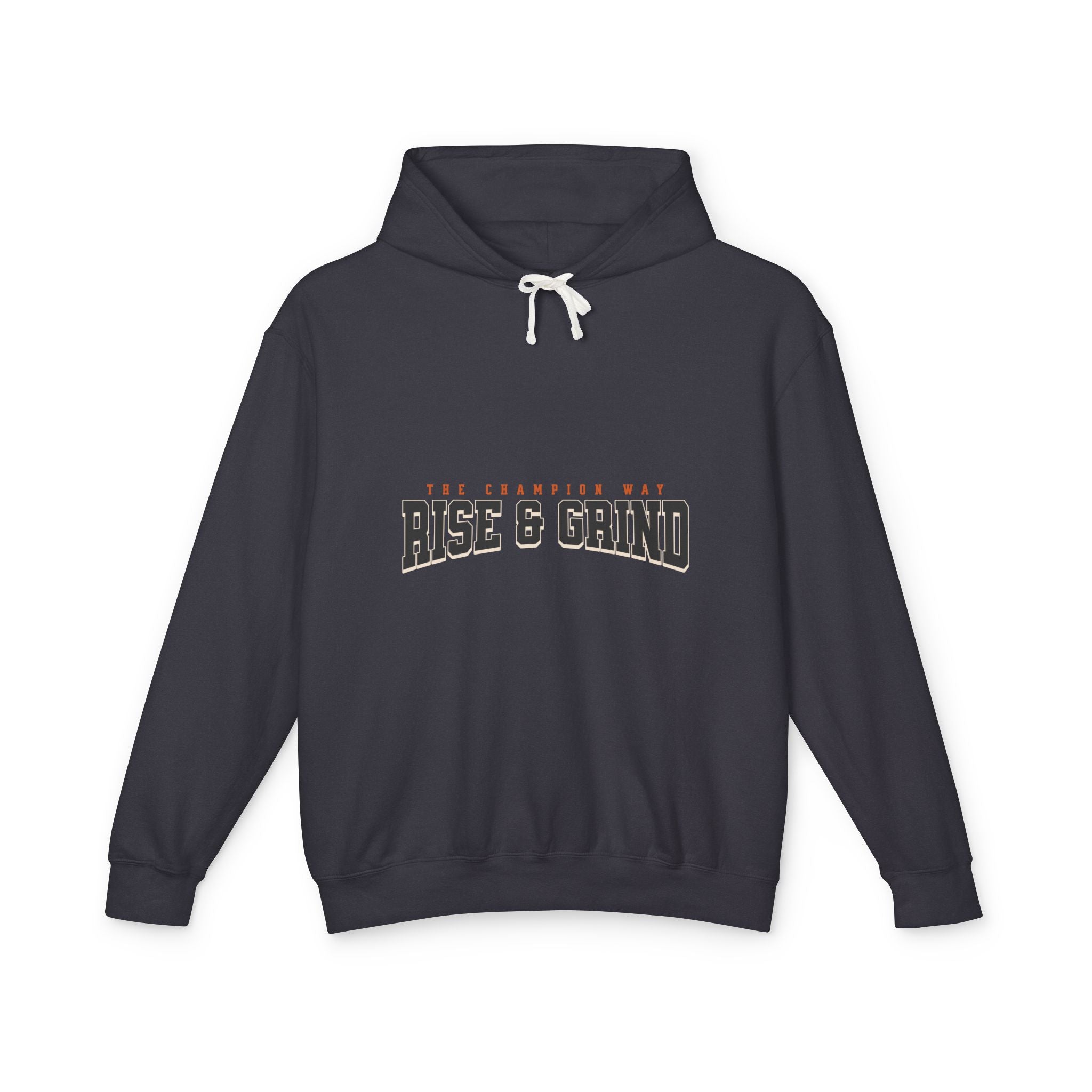 Rise & Grind Unisex Lightweight Hooded Sweatshirt - Perfect for Exercise, Motivation, Gifts, Athletes, Casual Wear