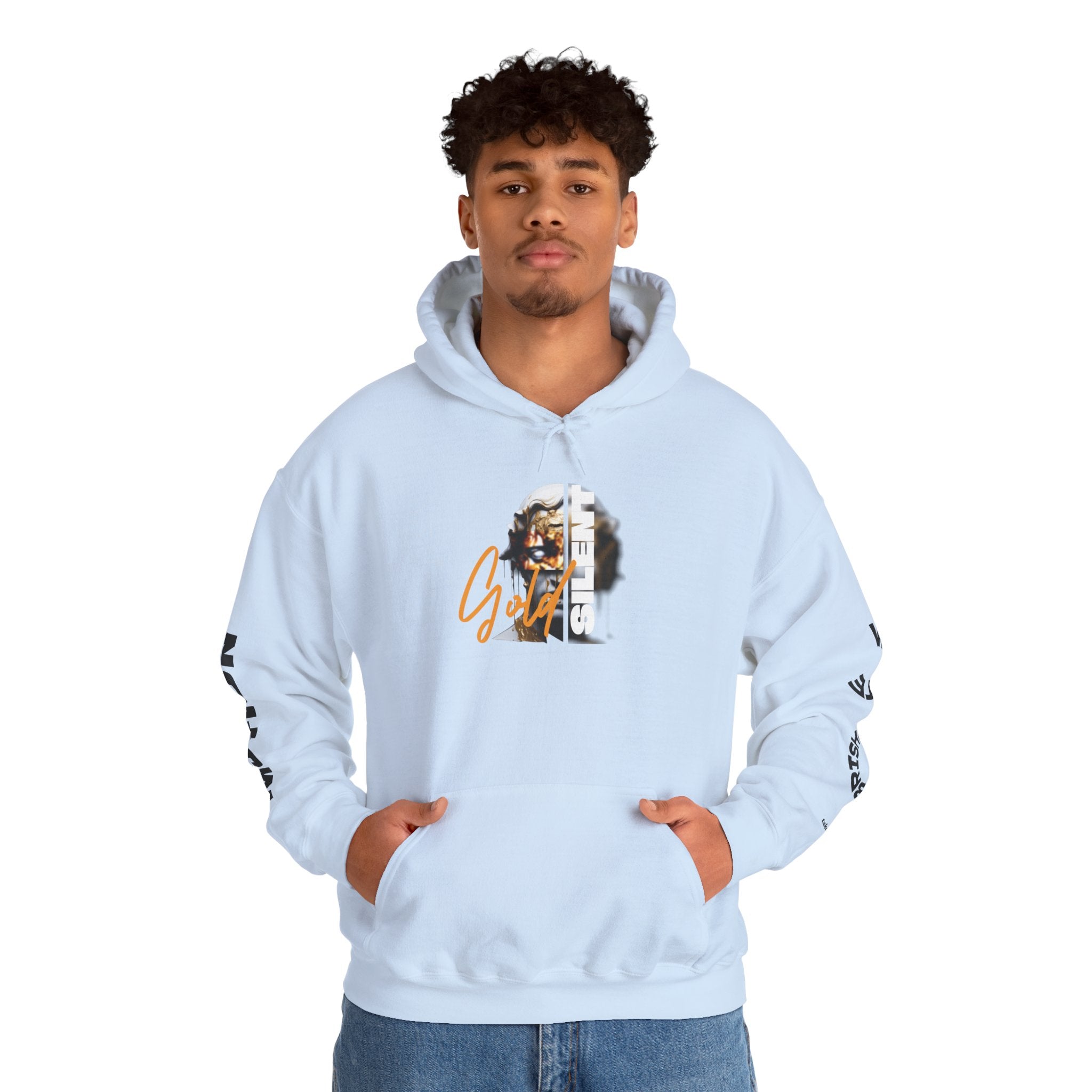 Gold Lion Unisex Heavy Blend Hooded Sweatshirt, Cozy Fall Fashion, Great Gift for Birthdays, Casual Outfit, Relaxed Vibes