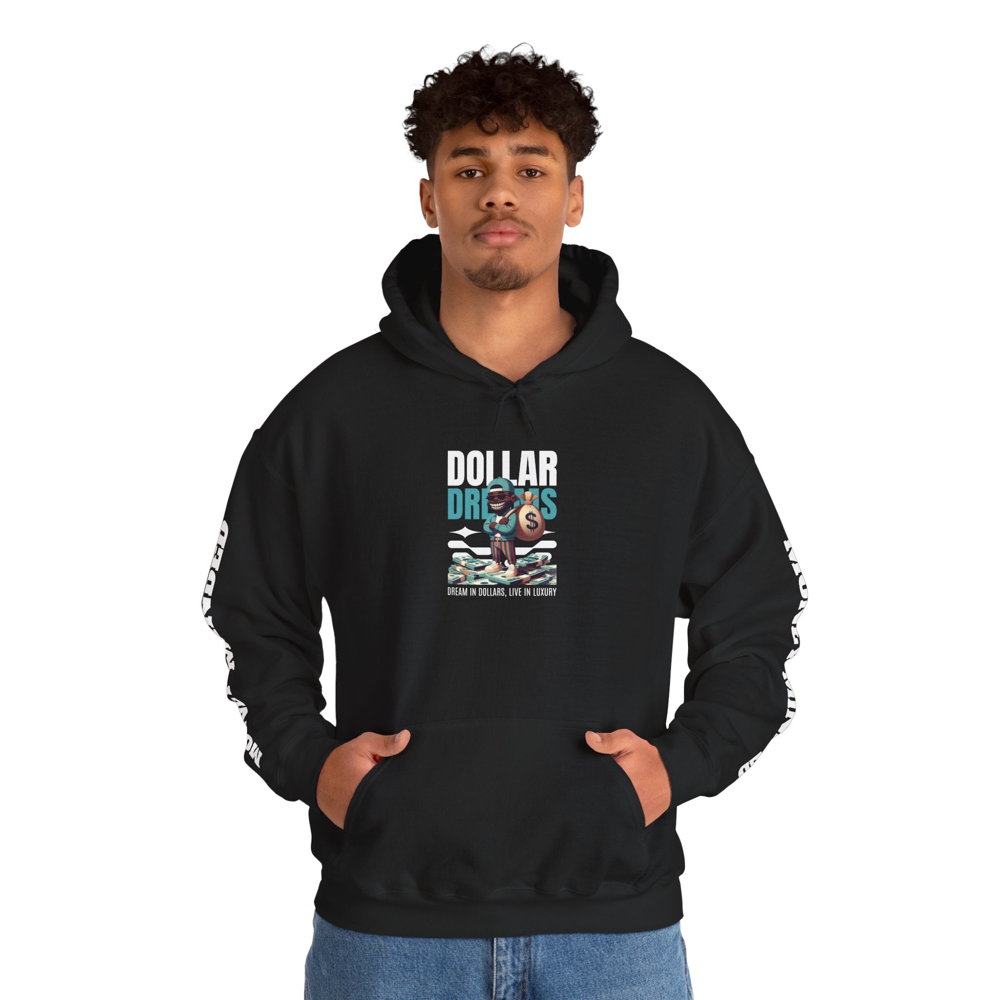 Dollar Dreams Unisex Hoodie - Motivational Sweatshirt for Dreamers, Perfect Gift for Entrepreneurs, Cozy Casual Wear, Hooded Top