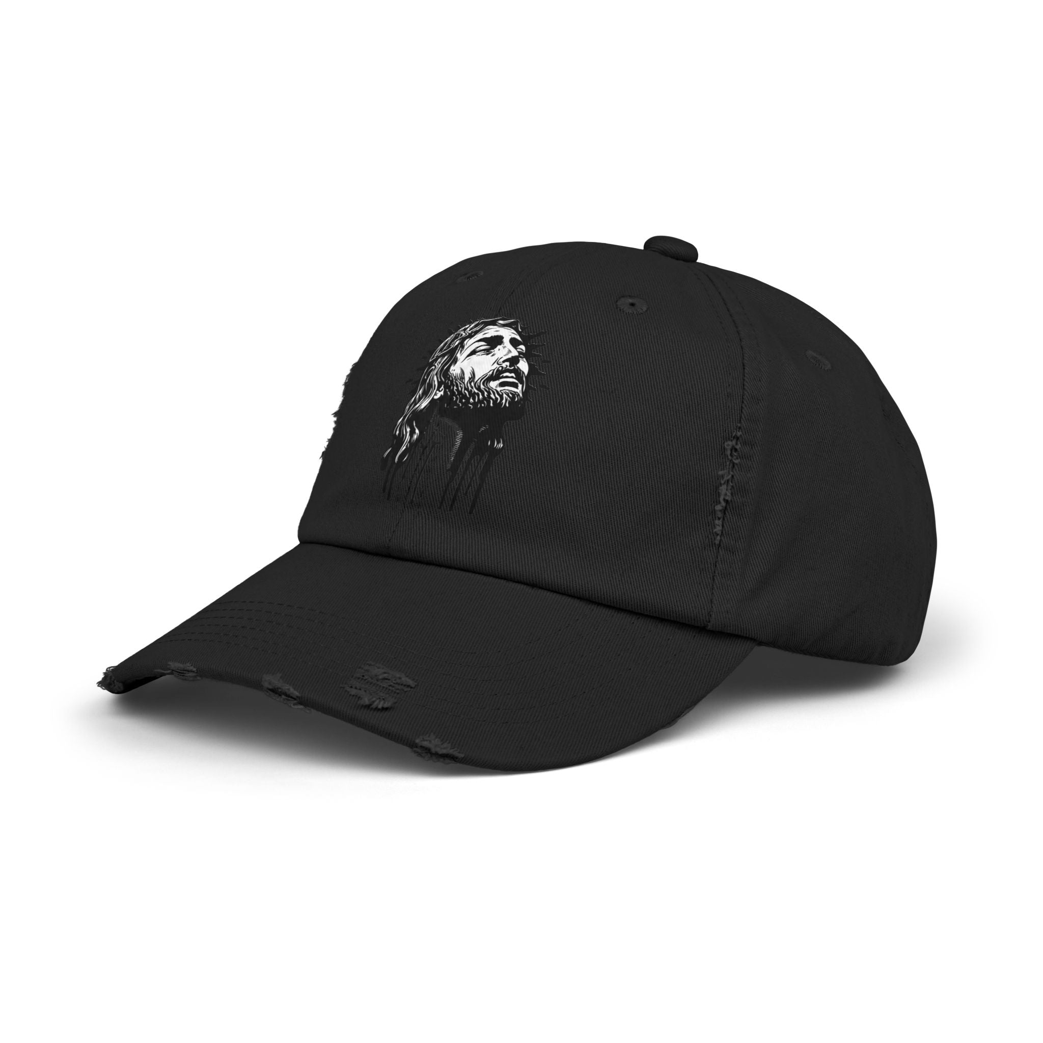 JESUS PIECE, Vintage Religious Hat, Unisex Christian Cap, Stylish God Tribute Cap, Distressed Black Baseball Hat