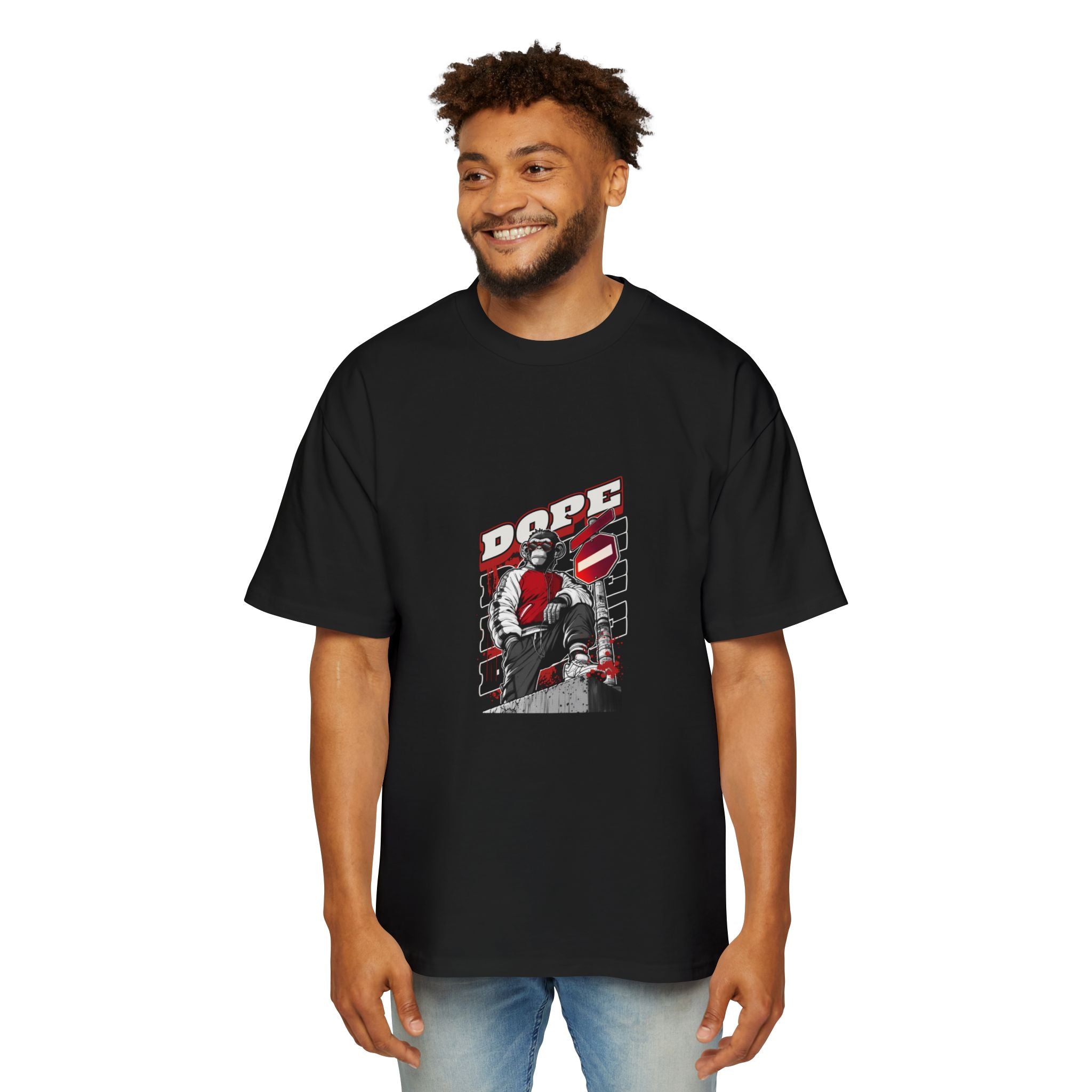 Dope Graphic Oversized Tee, Urban Fashion Shirt, Streetwear Style Tee, Cool Graphic T-Shirt for Men, Casual Everyday Wear