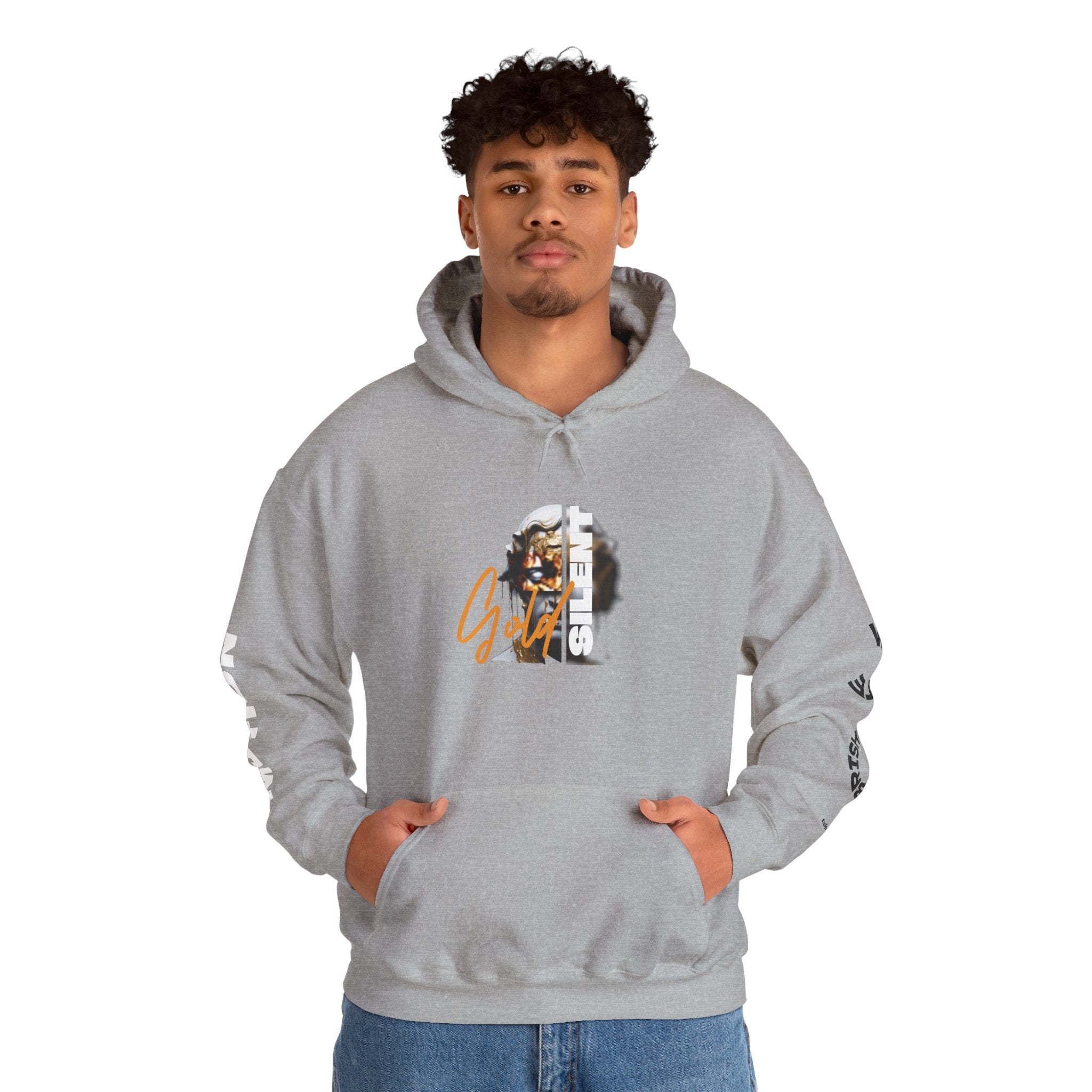 Gold Lion Unisex Heavy Blend Hooded Sweatshirt, Cozy Fall Fashion, Great Gift for Birthdays, Casual Outfit, Relaxed Vibes