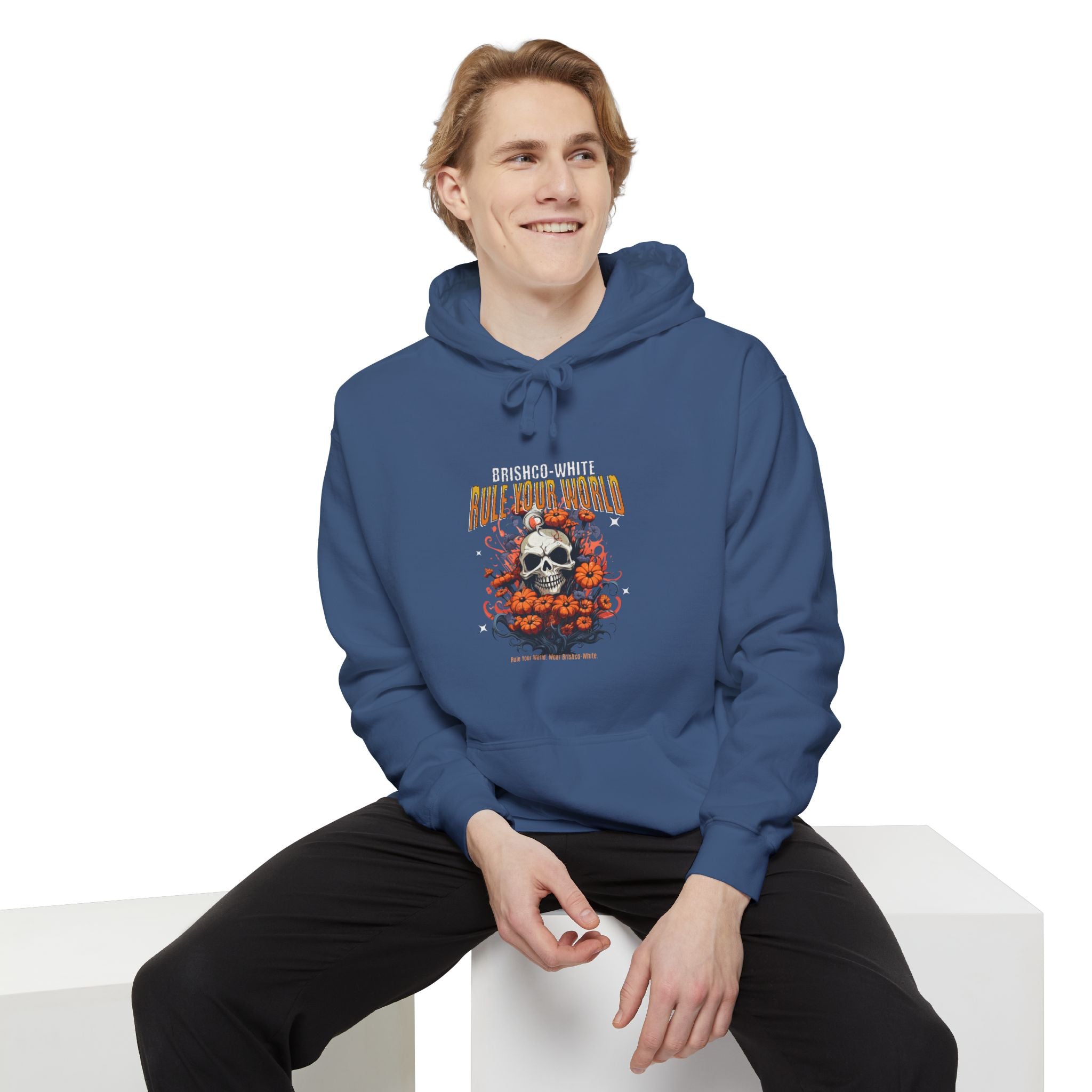 Unisex Hooded Sweatshirt, Skull Graphic Hoodie, Comfortable Fall Attire, Perfect for Gifting, Halloween Apparel