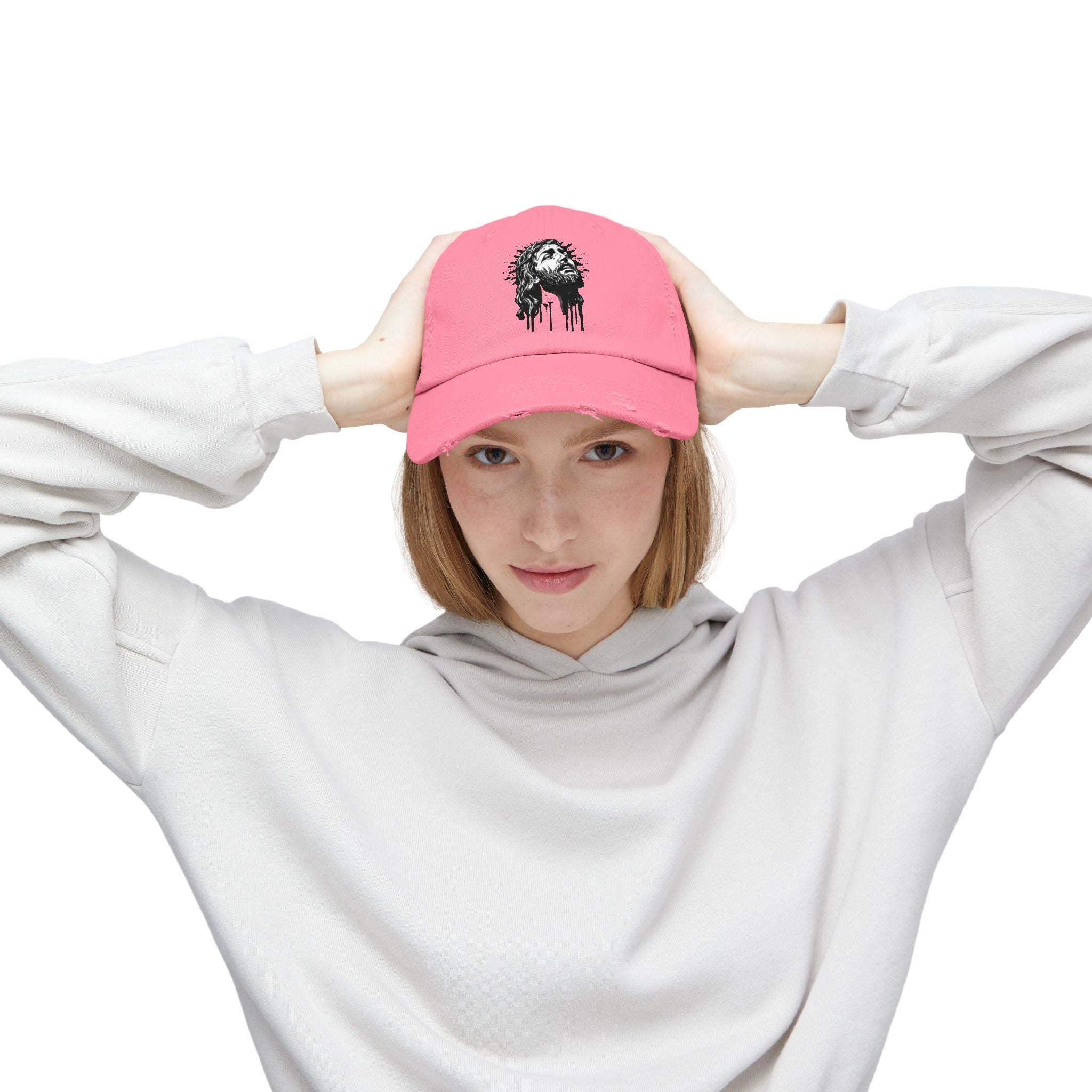 JESUS PIECE, Vintage Religious Hat, Unisex Christian Cap, Stylish God Tribute Cap, Distressed Black Baseball Hat