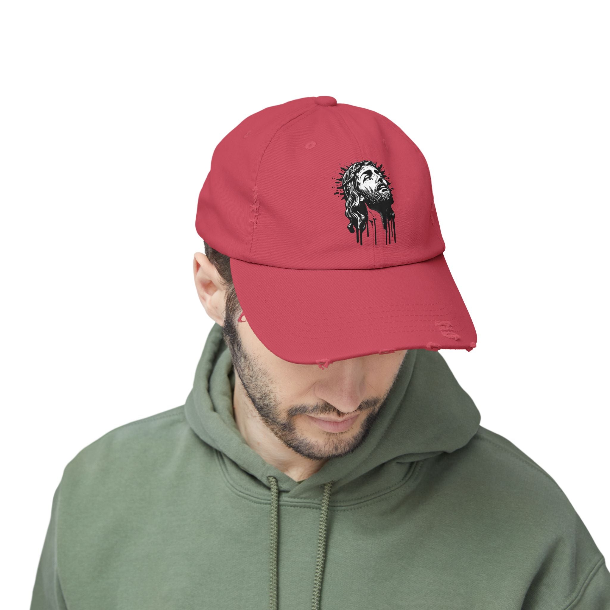 JESUS PIECE, Vintage Religious Hat, Unisex Christian Cap, Stylish God Tribute Cap, Distressed Black Baseball Hat