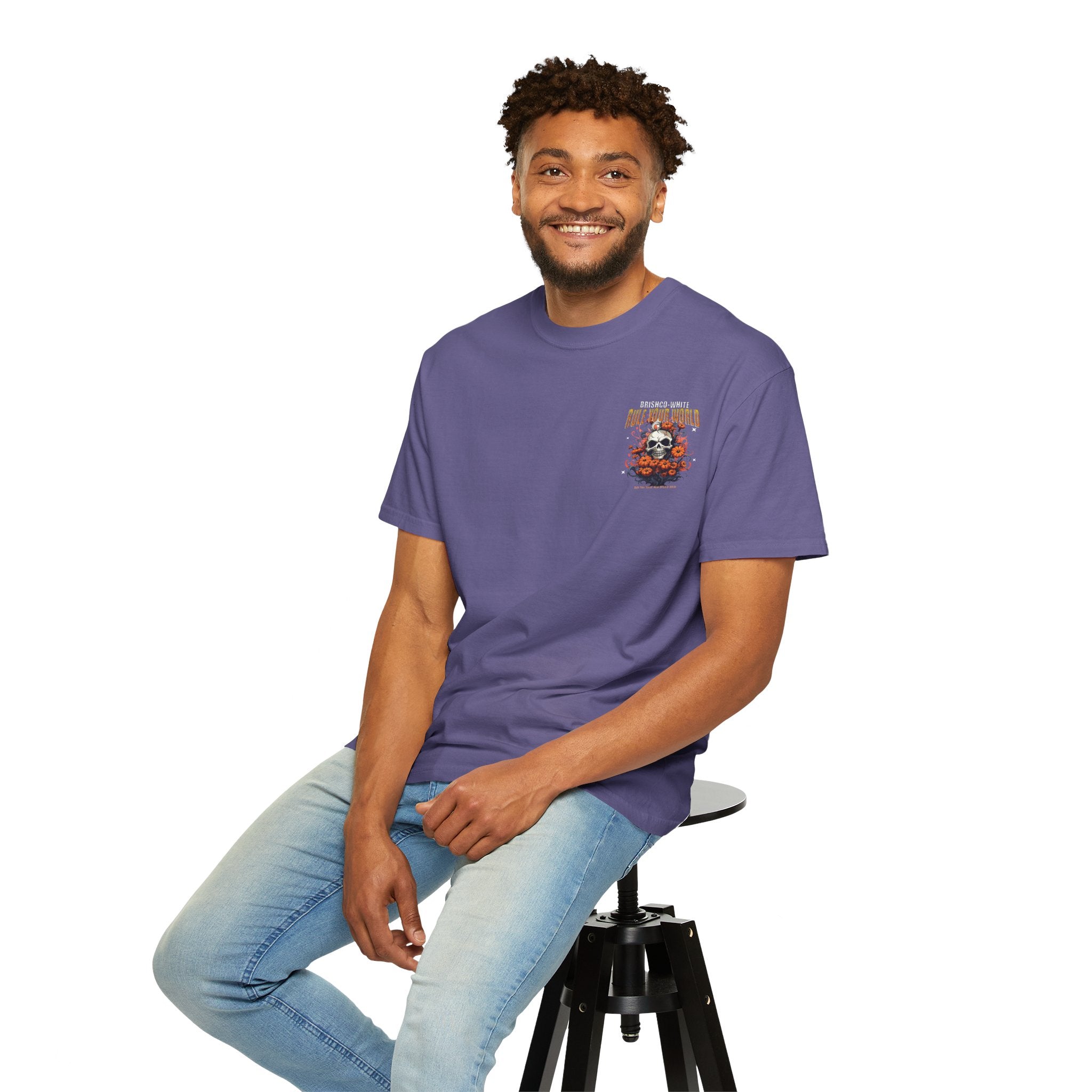 Skull Floral Unisex Tee, Vintage-Inspired T-Shirt, Casual Streetwear, Grunge Fashion, Perfect for Halloween & Every Day
