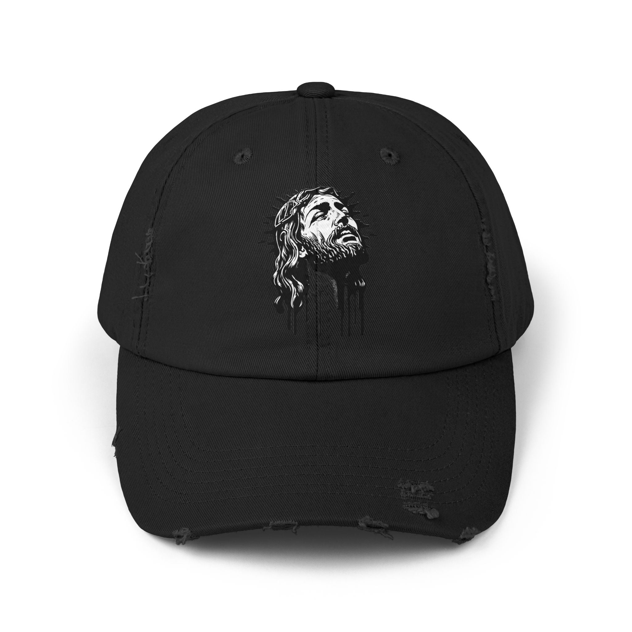JESUS PIECE, Vintage Religious Hat, Unisex Christian Cap, Stylish God Tribute Cap, Distressed Black Baseball Hat