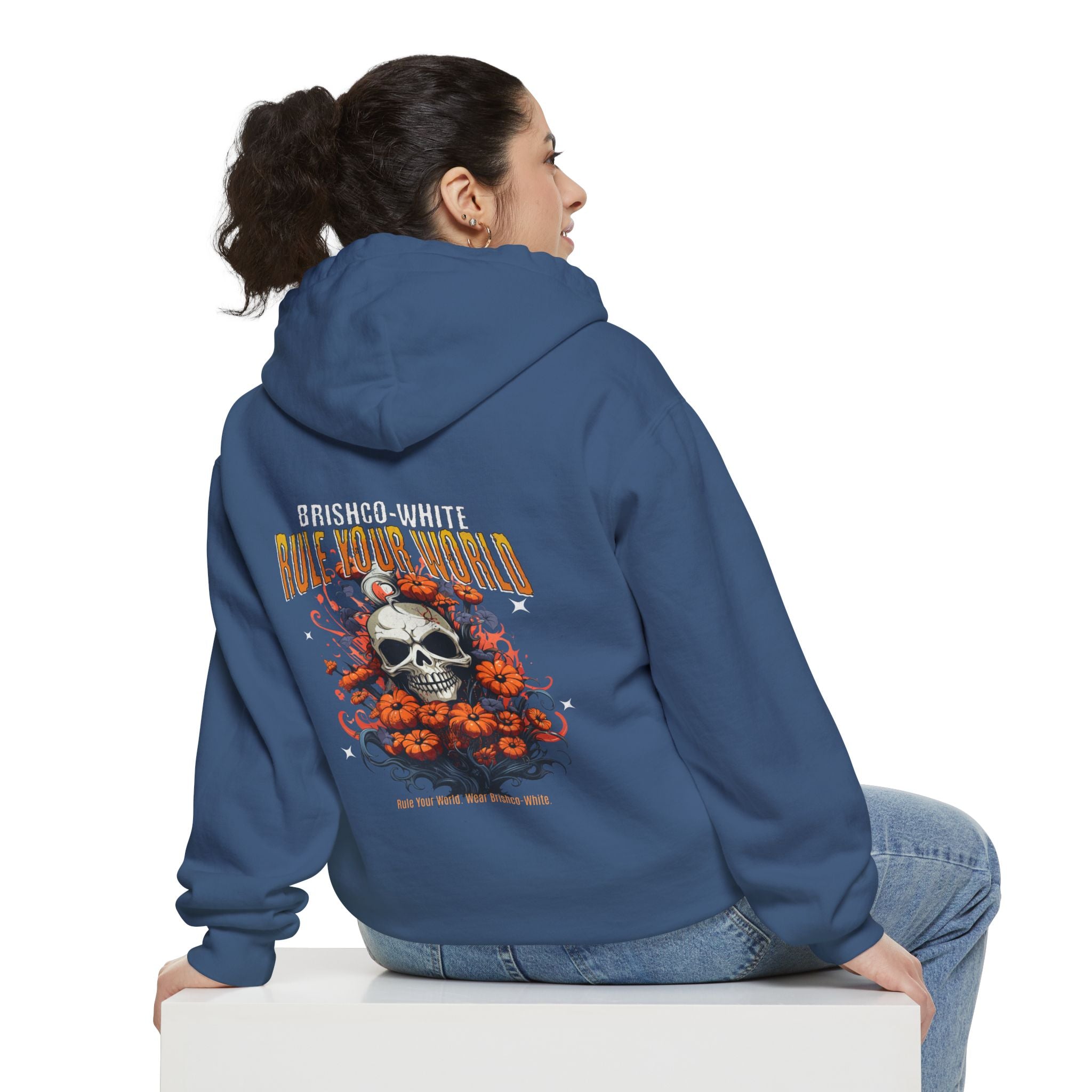 Unisex Hooded Sweatshirt, Skull Graphic Hoodie, Comfortable Fall Attire, Perfect for Gifting, Halloween Apparel