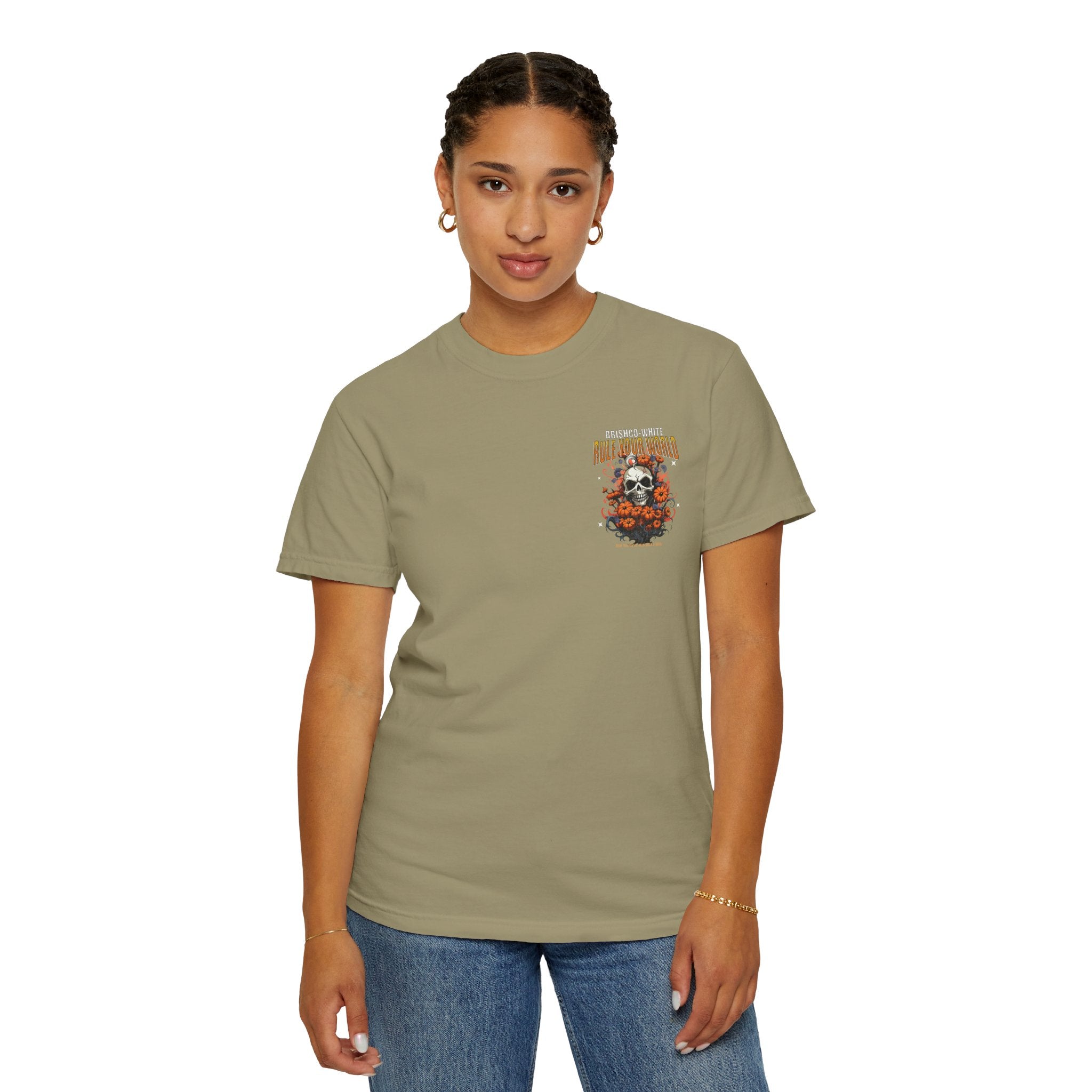 Skull Floral Unisex Tee, Vintage-Inspired T-Shirt, Casual Streetwear, Grunge Fashion, Perfect for Halloween & Every Day