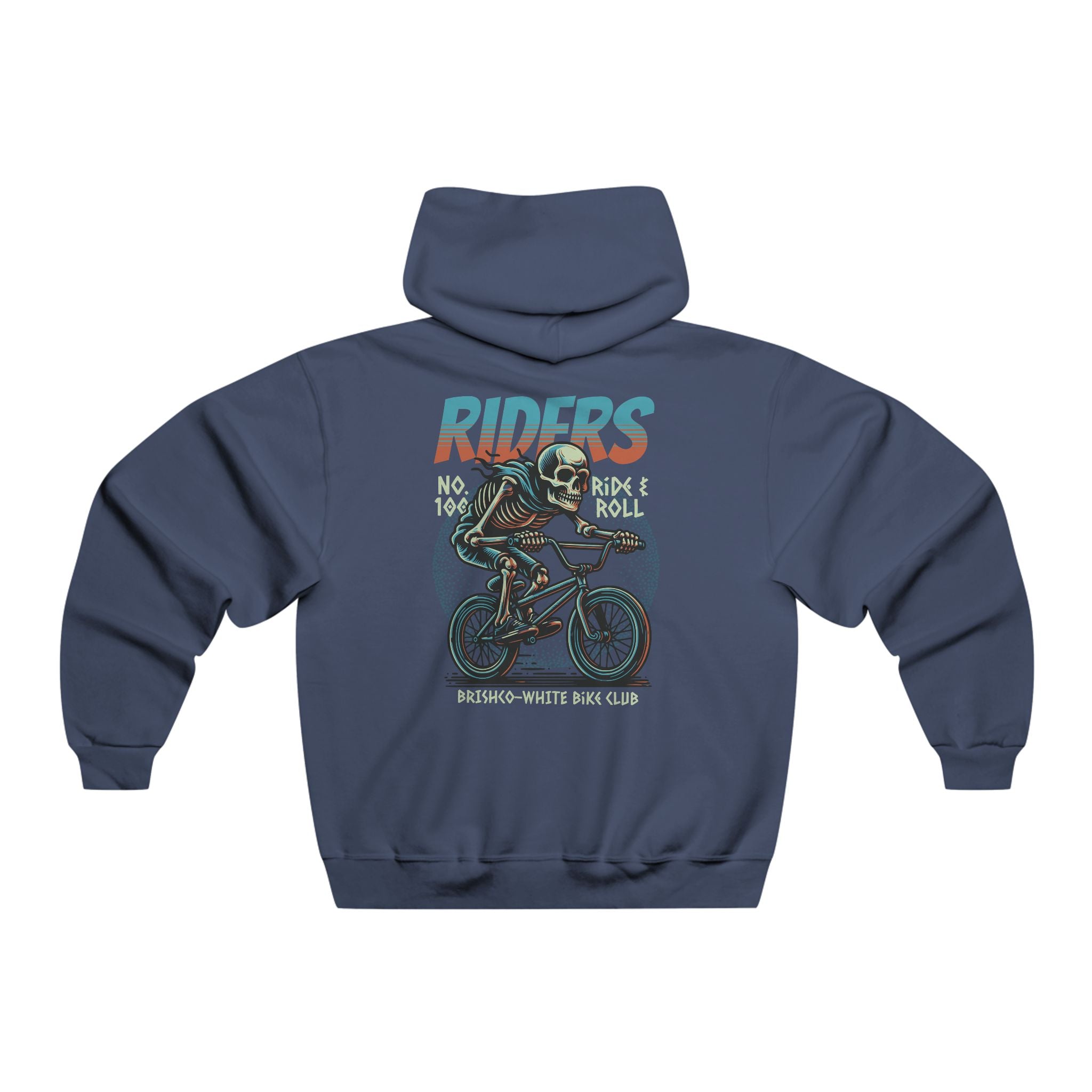 Vintage Skeleton Riders Hoodie, Cool Biker Sweatshirt, Unique Gift for Cycling Enthusiasts, Casual Fall Layer, Retro Design