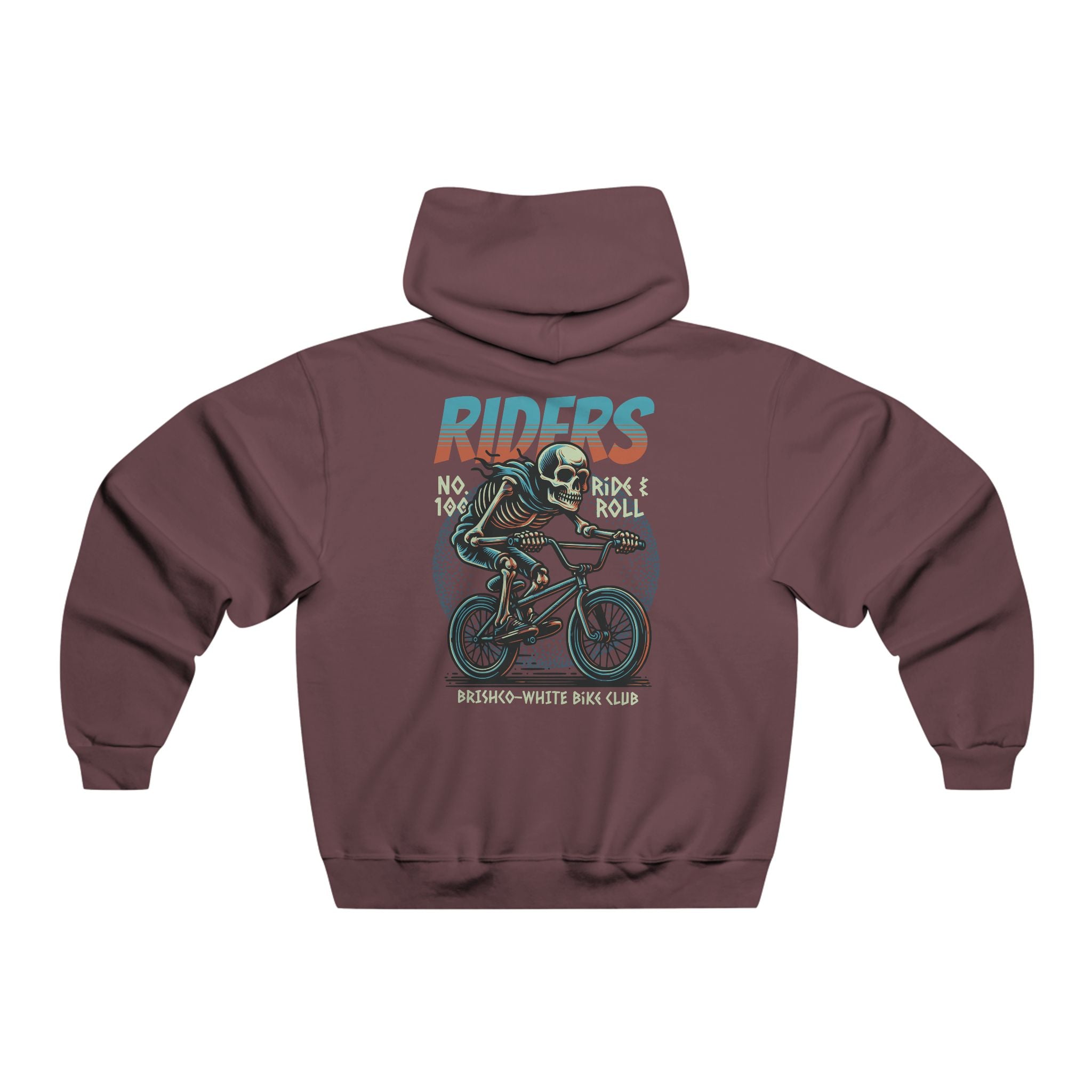 Vintage Skeleton Riders Hoodie, Cool Biker Sweatshirt, Unique Gift for Cycling Enthusiasts, Casual Fall Layer, Retro Design