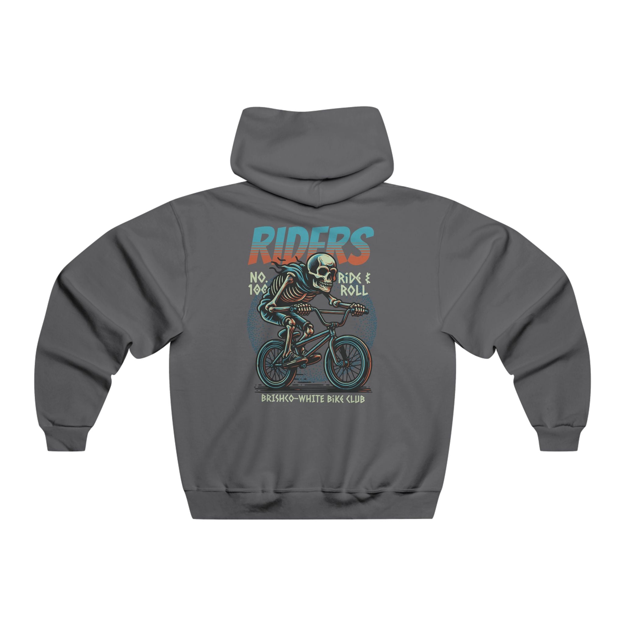 Vintage Skeleton Riders Hoodie, Cool Biker Sweatshirt, Unique Gift for Cycling Enthusiasts, Casual Fall Layer, Retro Design