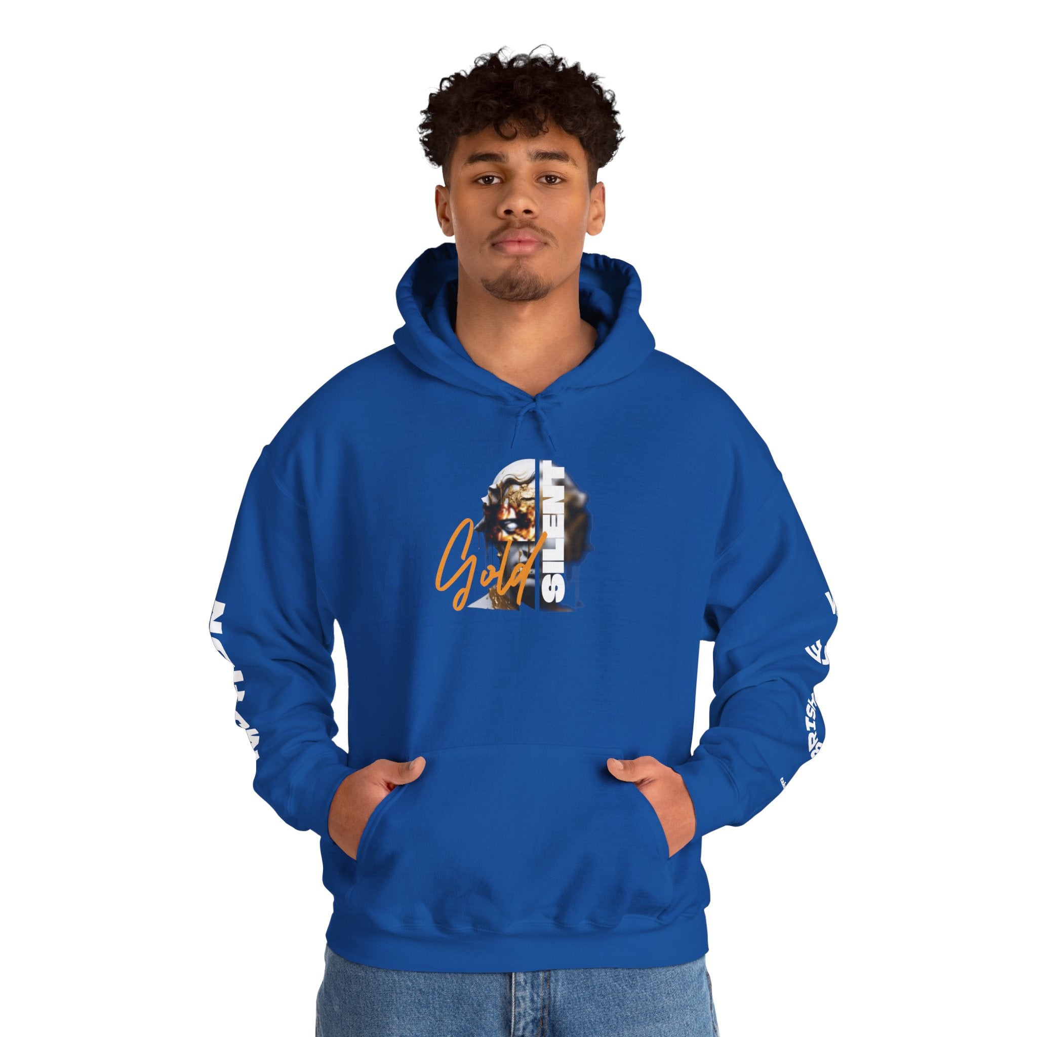 Gold Lion Unisex Heavy Blend Hooded Sweatshirt, Cozy Fall Fashion, Great Gift for Birthdays, Casual Outfit, Relaxed Vibes
