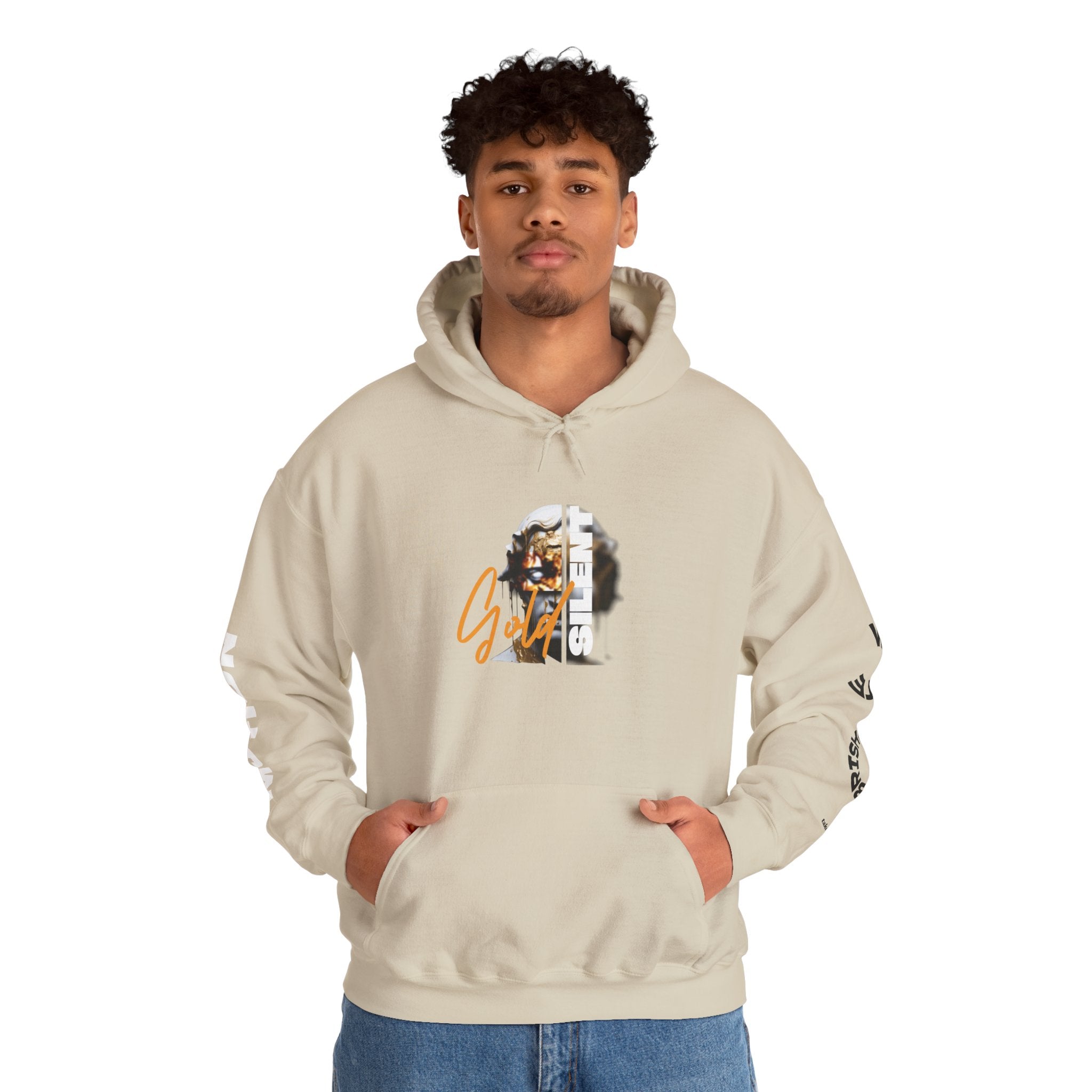 Gold Lion Unisex Heavy Blend Hooded Sweatshirt, Cozy Fall Fashion, Great Gift for Birthdays, Casual Outfit, Relaxed Vibes