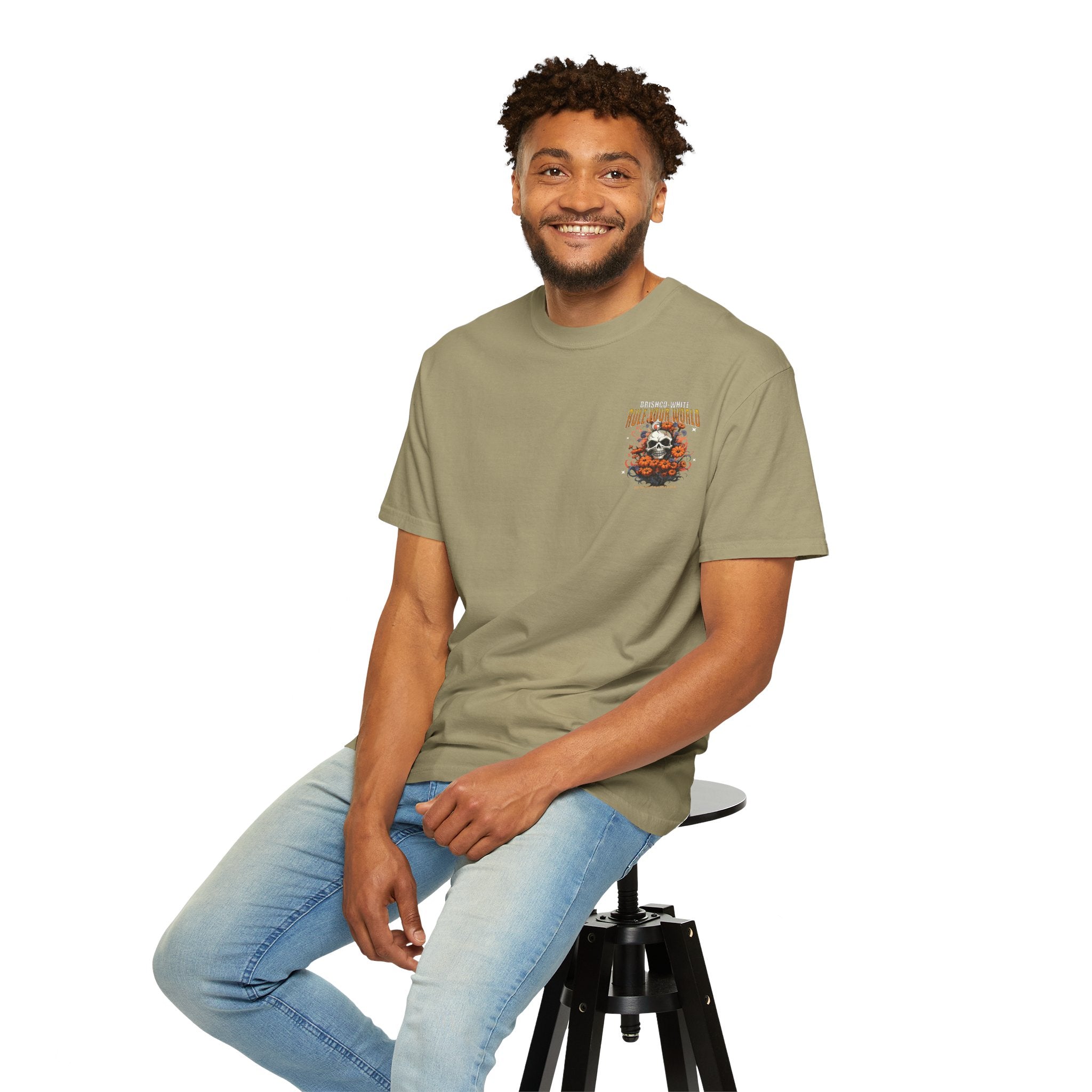 Skull Floral Unisex Tee, Vintage-Inspired T-Shirt, Casual Streetwear, Grunge Fashion, Perfect for Halloween & Every Day