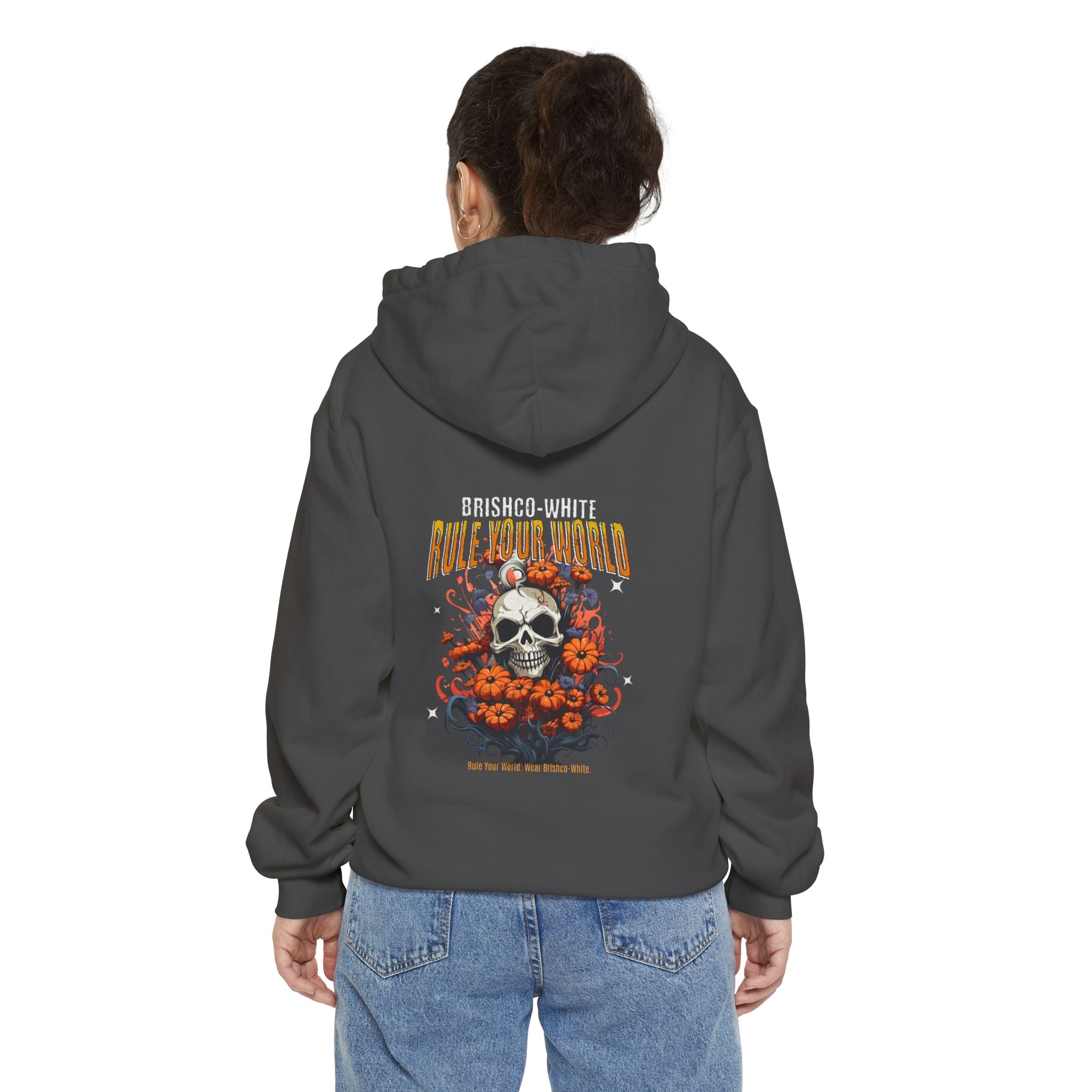 Unisex Hooded Sweatshirt, Skull Graphic Hoodie, Comfortable Fall Attire, Perfect for Gifting, Halloween Apparel
