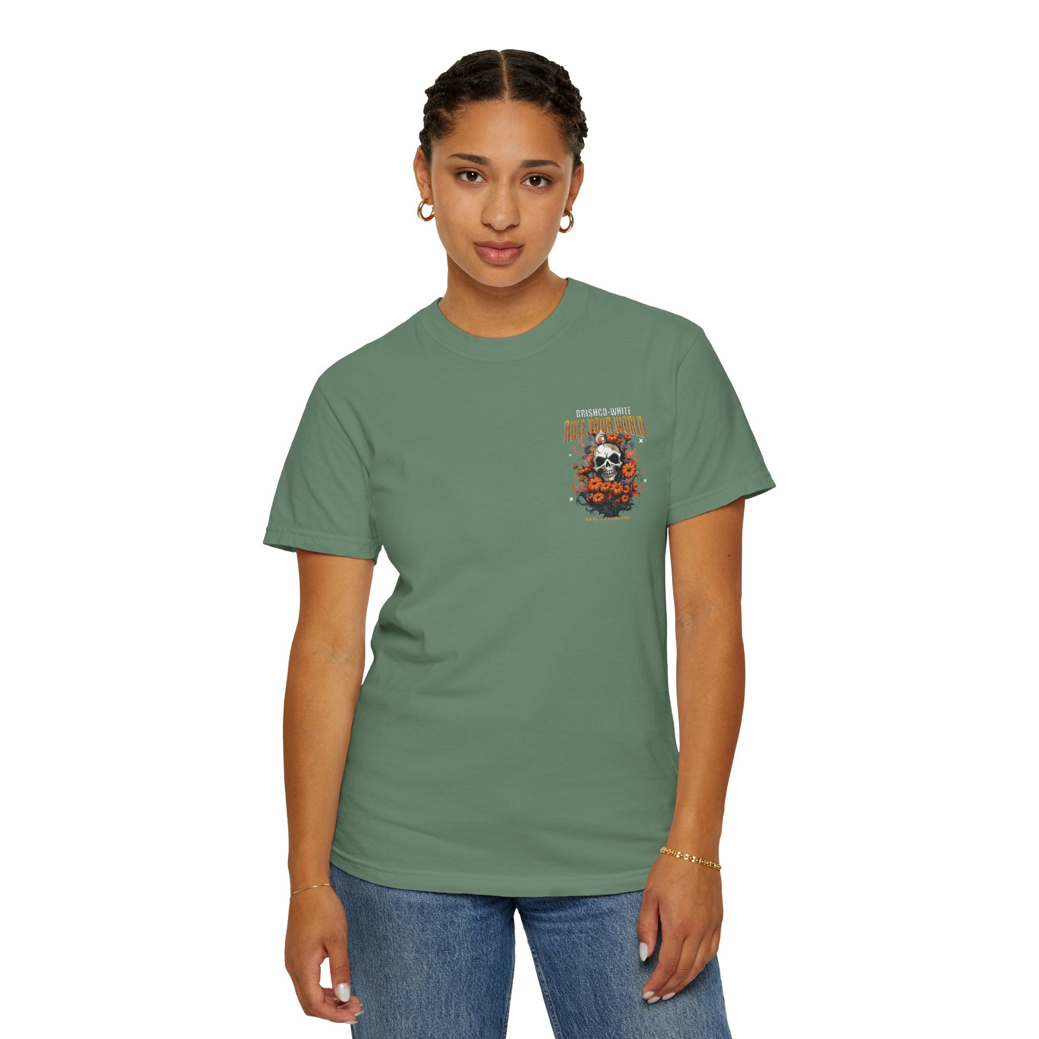 Skull Floral Unisex Tee, Vintage-Inspired T-Shirt, Casual Streetwear, Grunge Fashion, Perfect for Halloween & Every Day