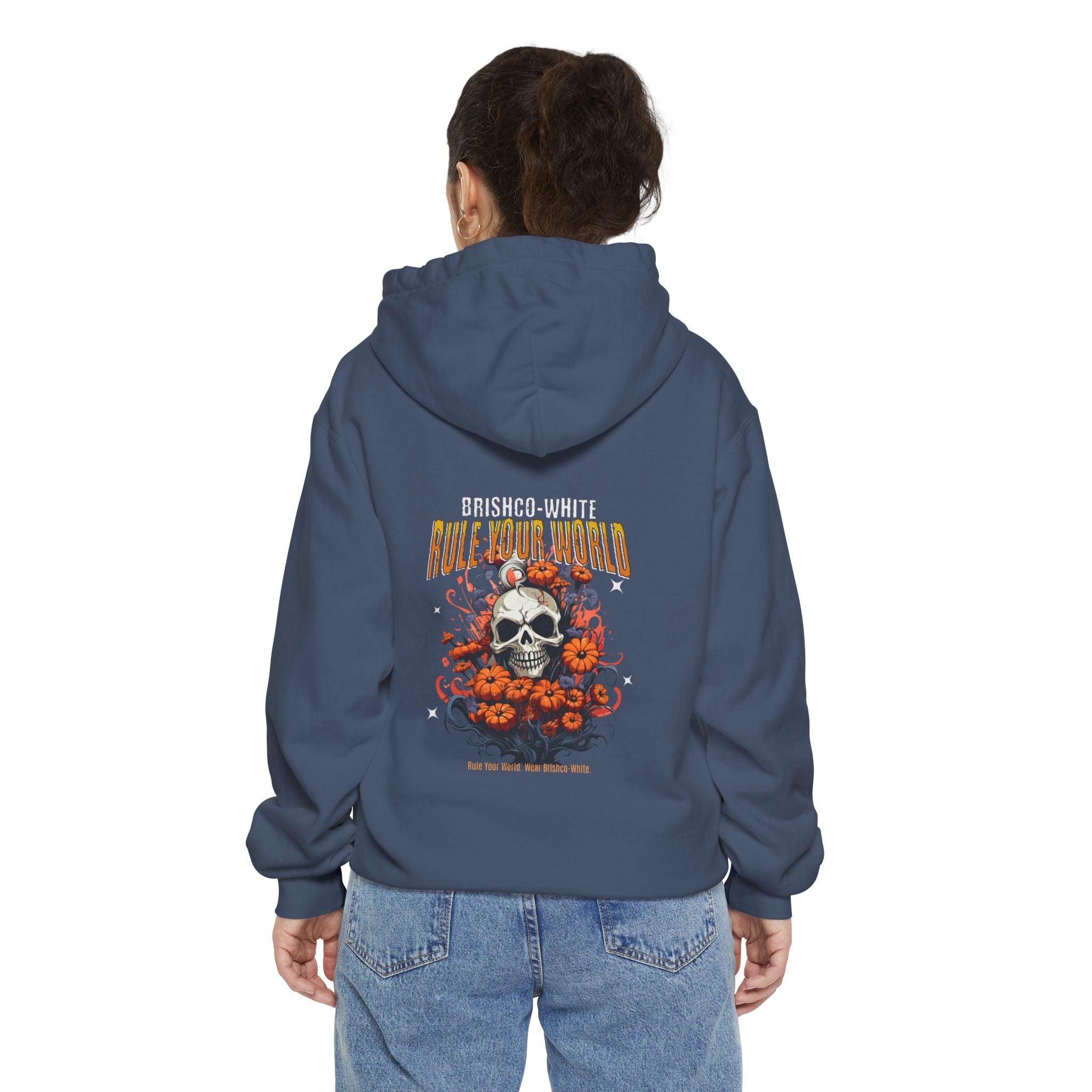 Unisex Hooded Sweatshirt, Skull Graphic Hoodie, Comfortable Fall Attire, Perfect for Gifting, Halloween Apparel