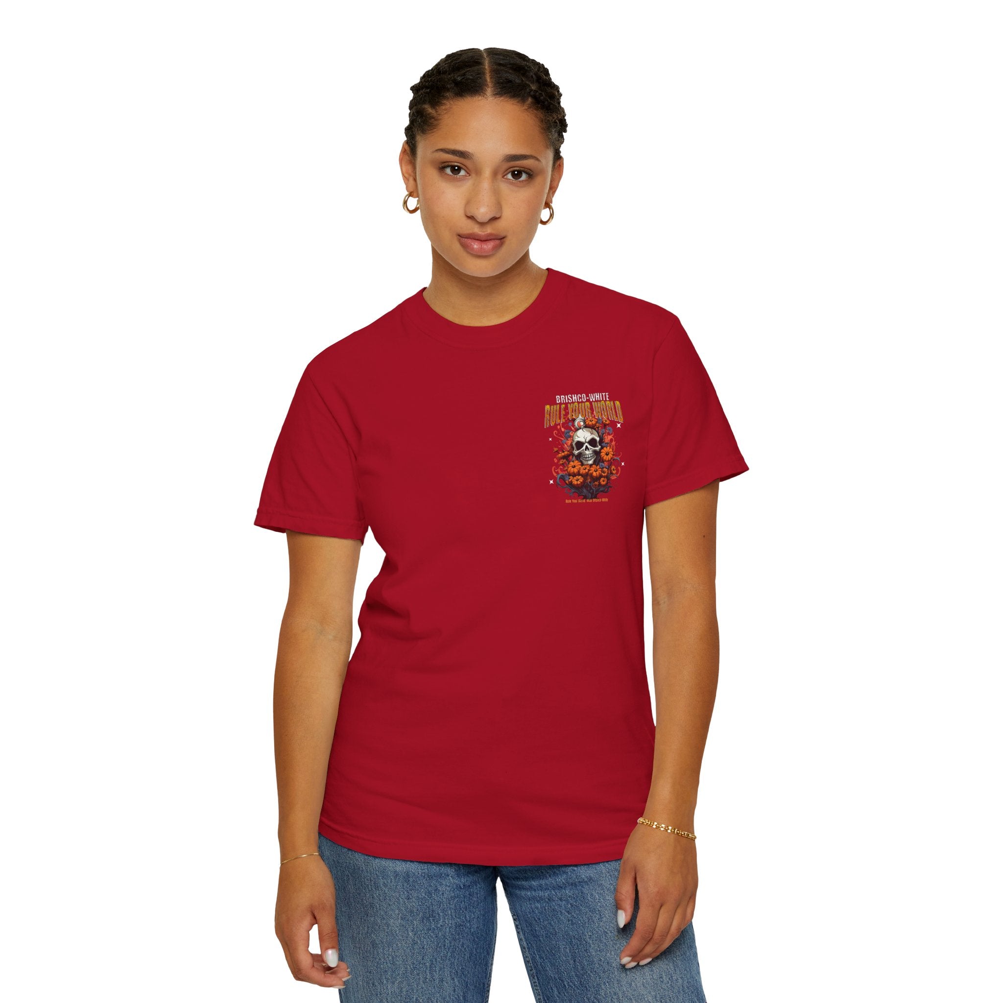 Skull Floral Unisex Tee, Vintage-Inspired T-Shirt, Casual Streetwear, Grunge Fashion, Perfect for Halloween & Every Day